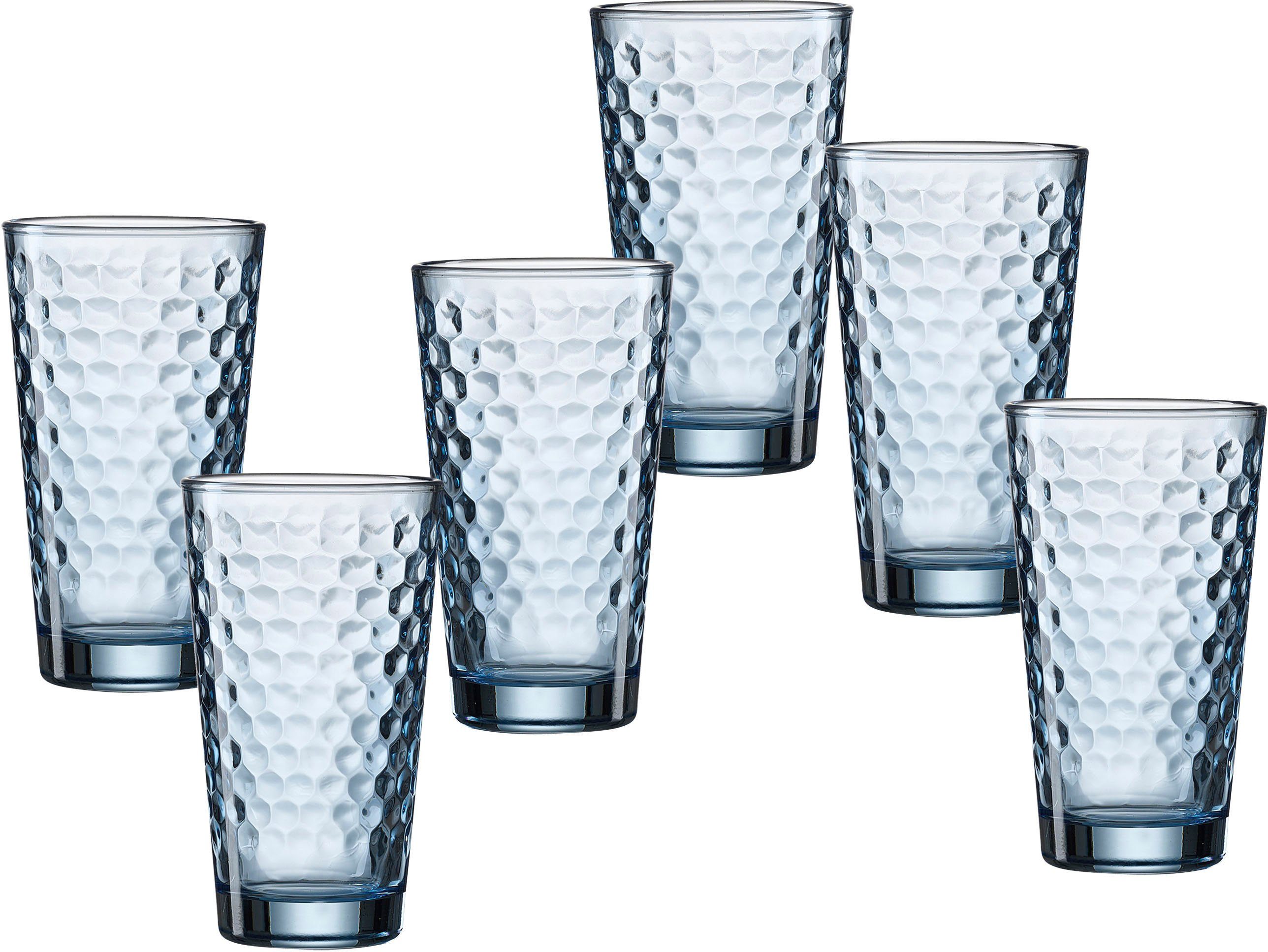 Ritzenhoff & Breker Longdrinkglas Favo, 6-teilig, Glas, 350 ml