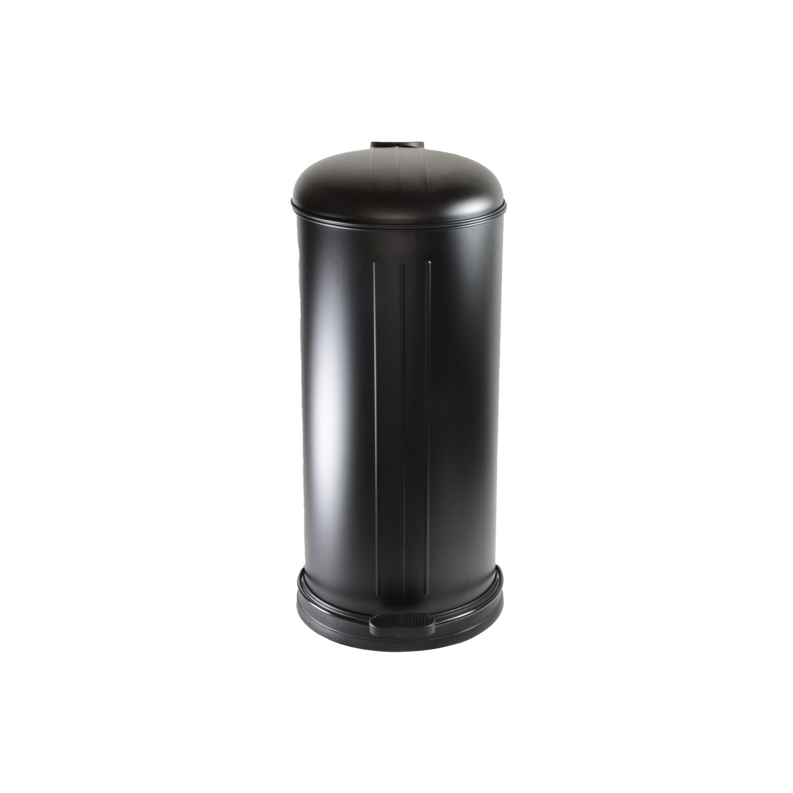 B&S Mülleimer 12 Liter Abfalleimer Treteimer Metall schwarz matt mit Absenkautomatik, mit Absenkautomatik | Mülleimer