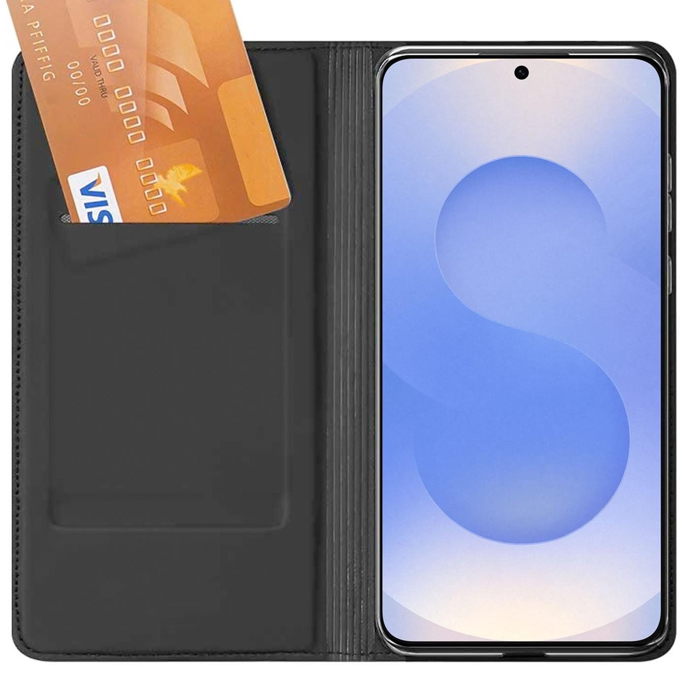 CoolGadget Handyhülle Klapptasche Wallet Kartenfach für Samsung Galaxy S25 Plus, Ultra Slim Flip Case Hülle Klapphülle Cover Schutzhülle – Bild 5 von 5