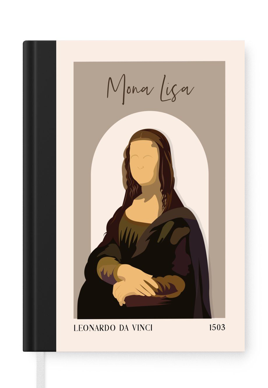 MuchoWow Notizbuch Pastell - Mona Tagebuch, - 98 A5, Meister, Seiten, Lisa Journal, - Notizheft, Braun Haushaltsbuch Merkzettel, Alte