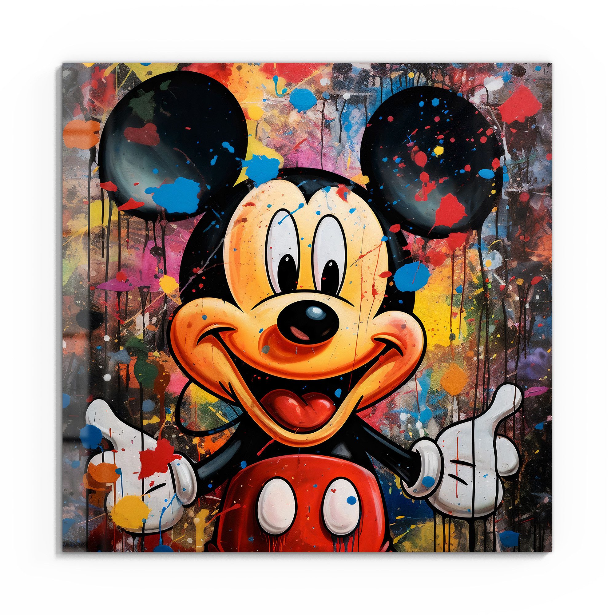 DEQOART Glasbild 'Mickey im Farbenzauber', 'Mickey günstig online kaufen