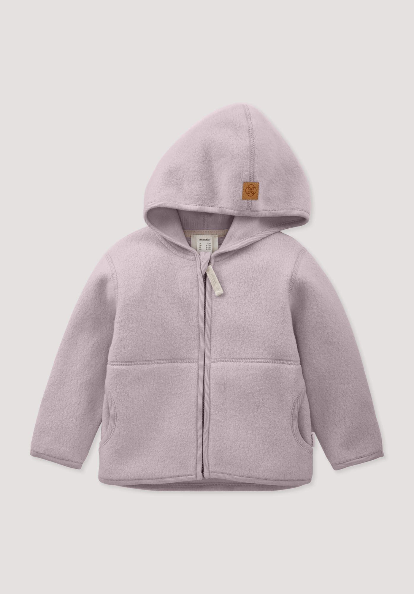 Hessnatur Fleecejacke aus reiner Bio-Baumwolle (1-St)