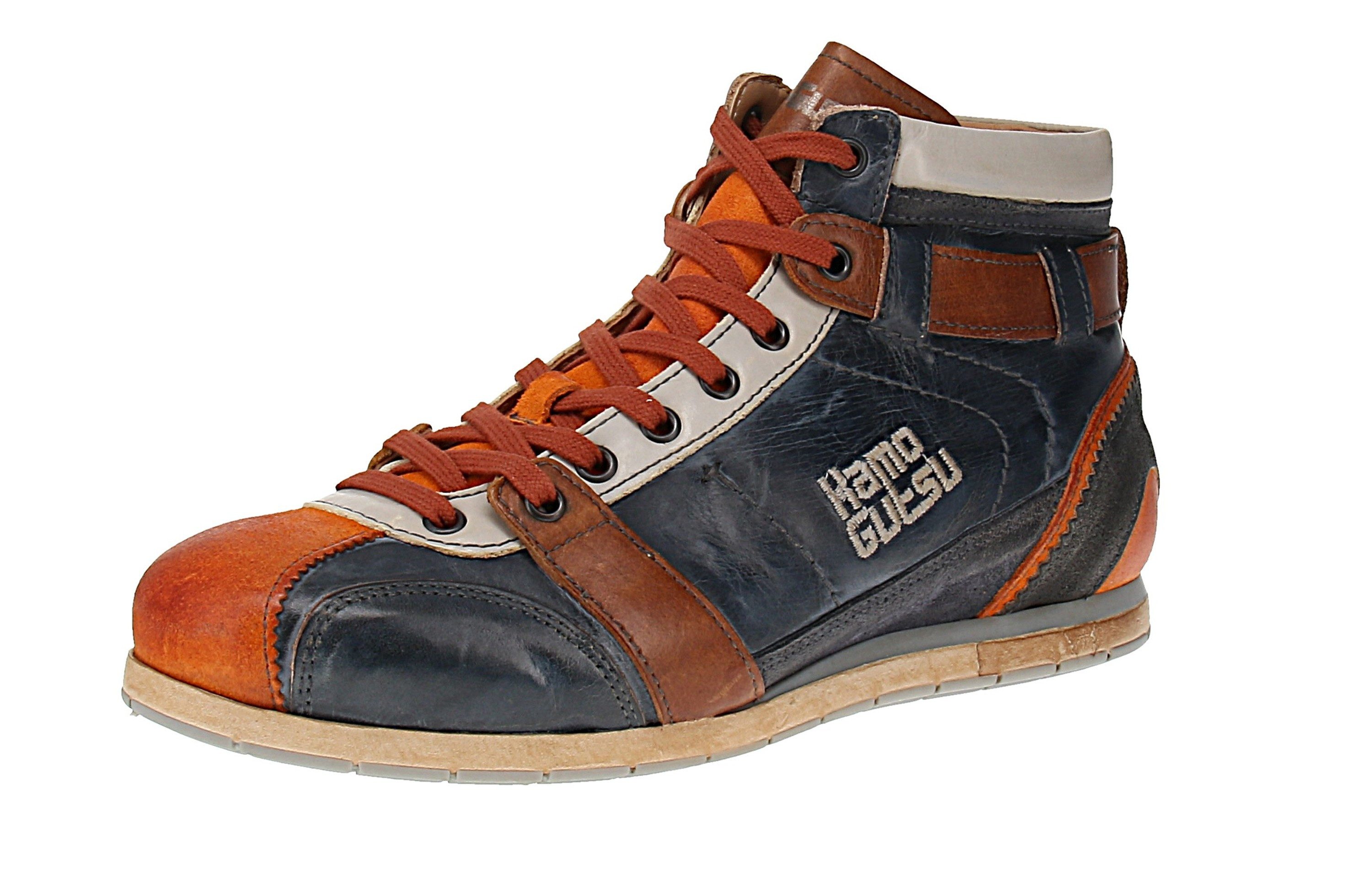 Kamo-Gutsu Kamo-Gutsu Tifo-112 - Herren Schuhe Sneaker - Arancio-Blu Sneaker