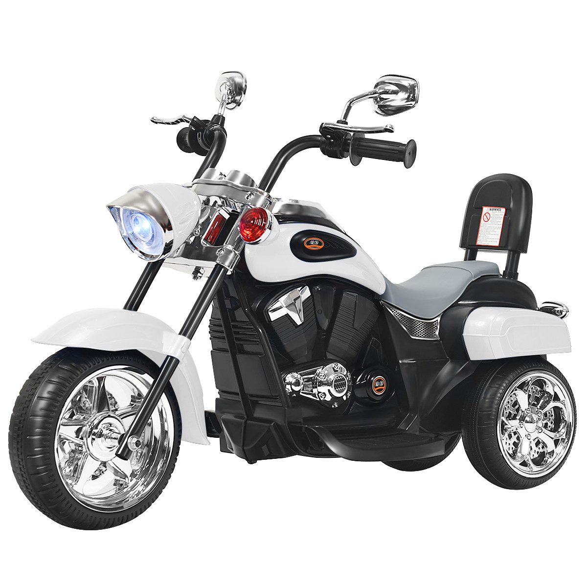 COSTWAY Elektro-Kindermotorrad, 6V mit Hupe & Vor-und Rückwärtsschalter