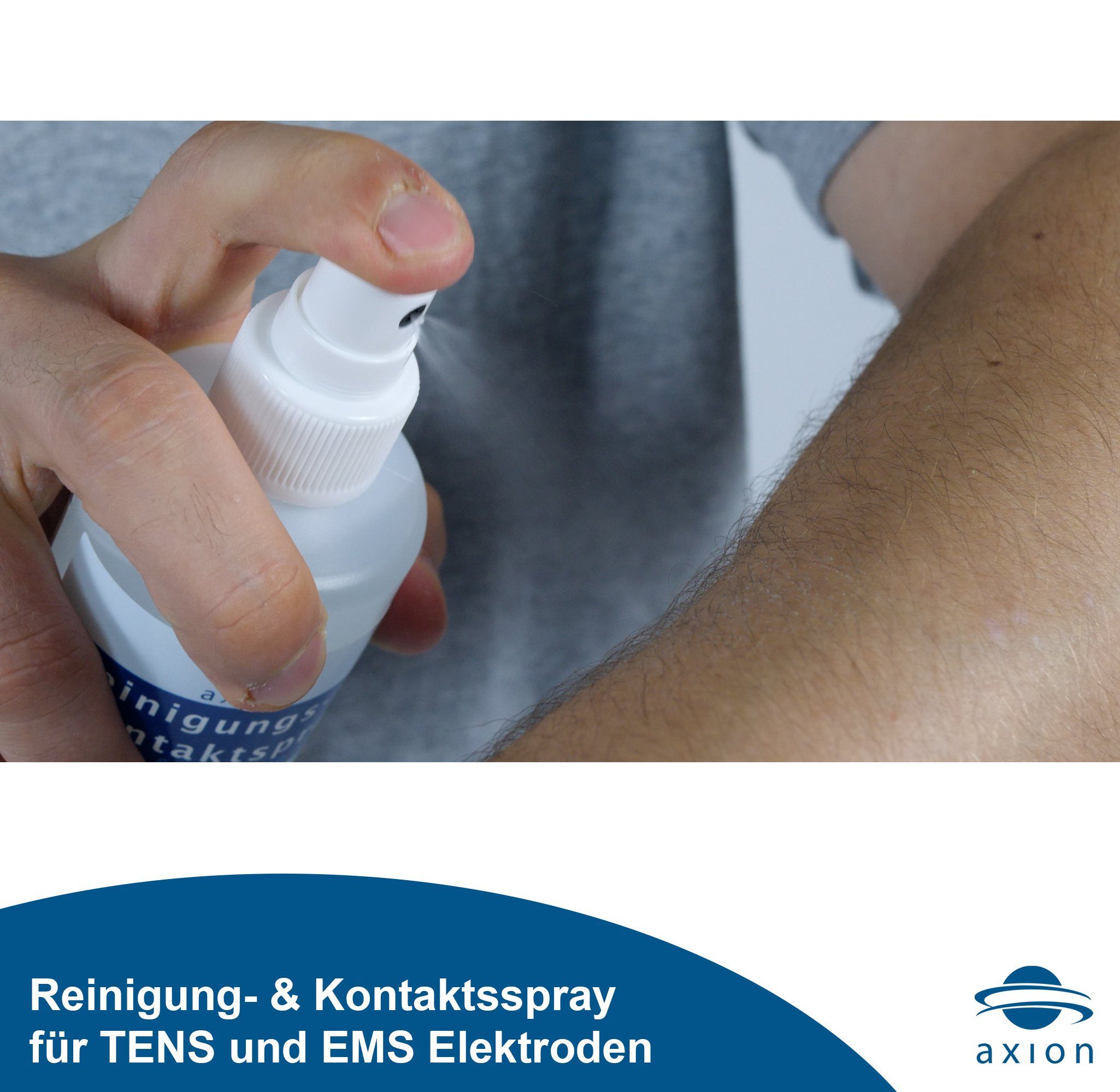 Axion Elektrodenpads Reinigungs- & Kontaktsspray für TENS und EMS Elektroden, 1 St.,zur Verlängerung der Lebensdauer bei Anwendung mit TENS EMS Geräte