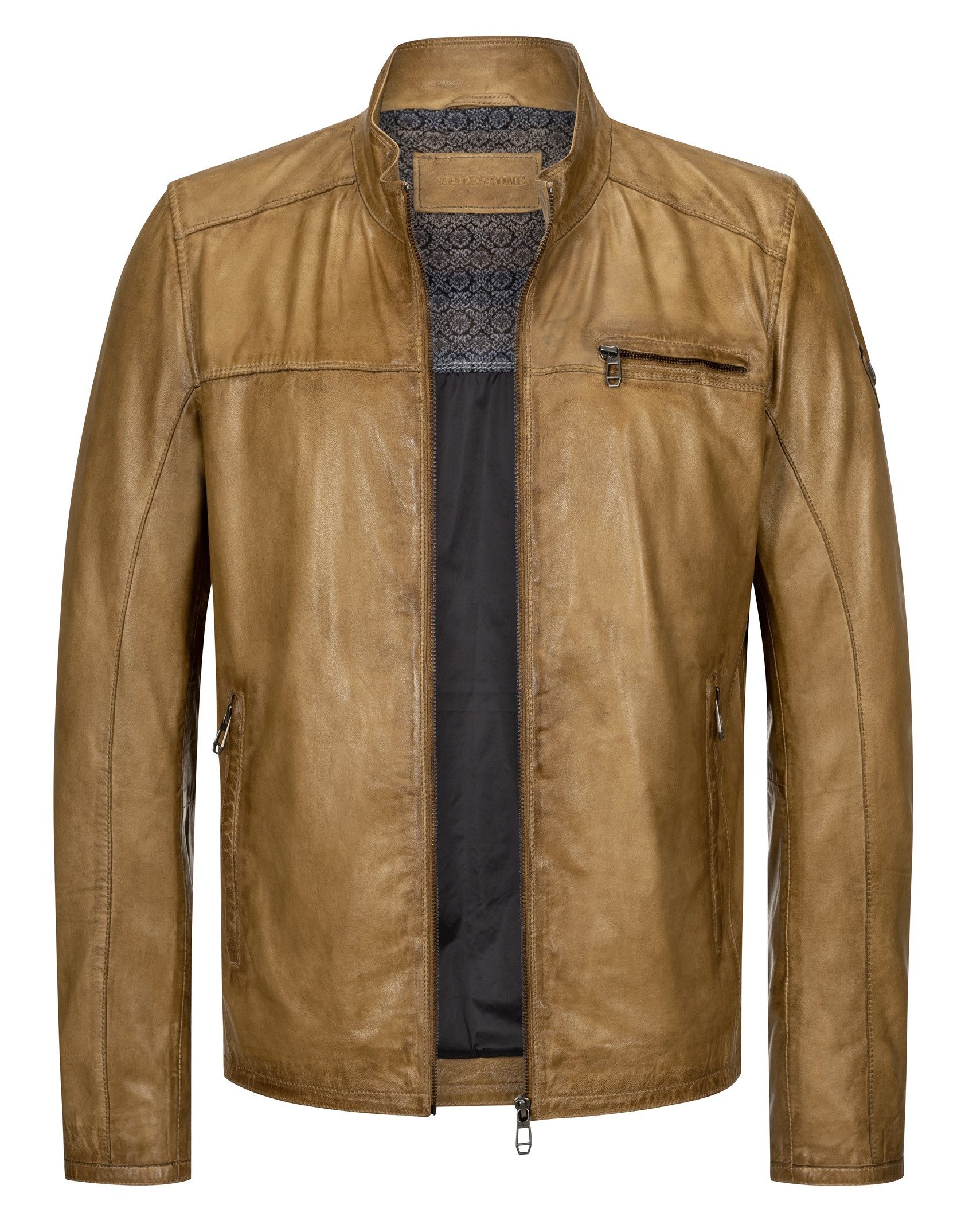 Milestone Lederjacke MS-Marco Herrenjacke aus softem Lammnappa Leder günstig online kaufen