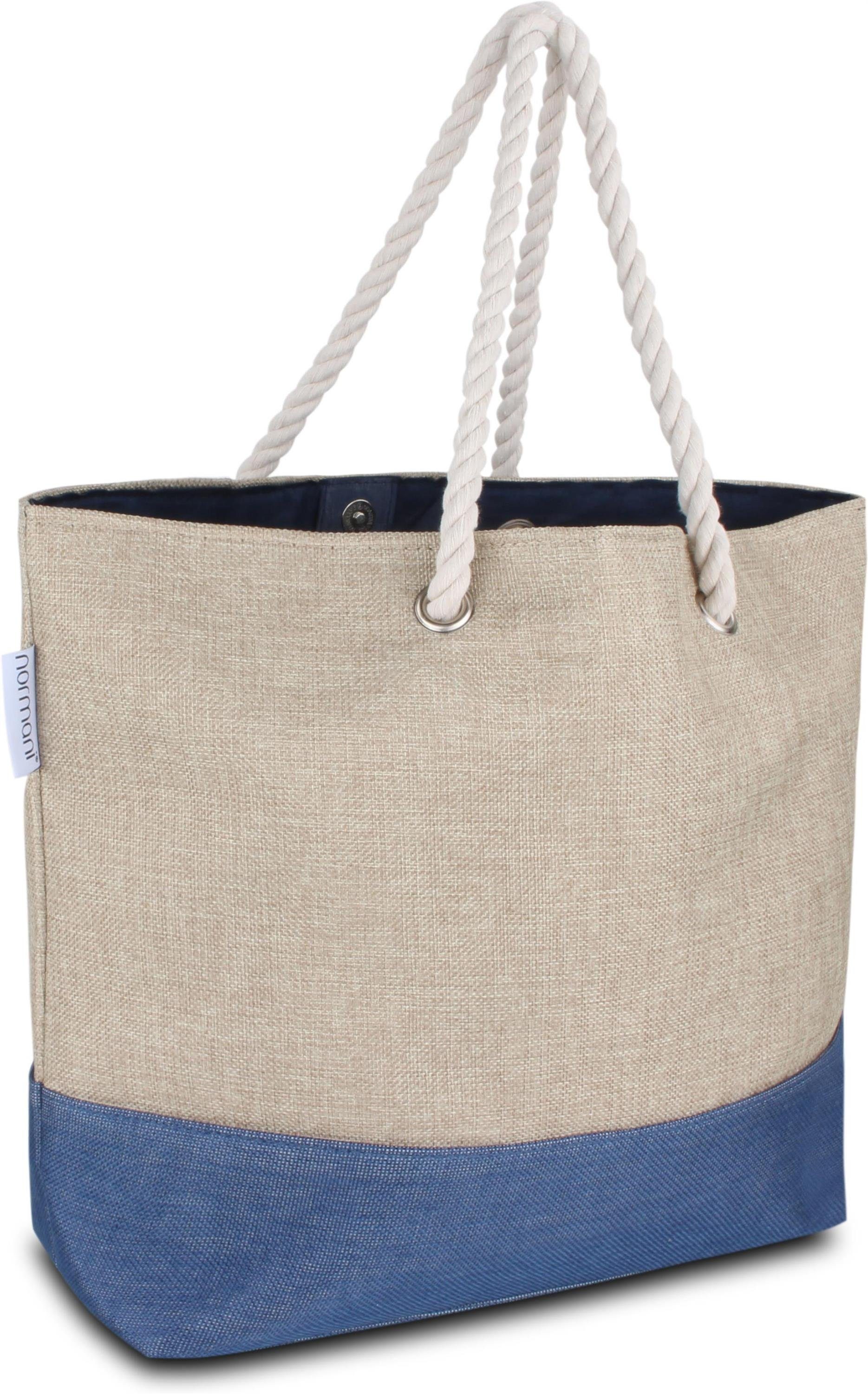 normani Strandtasche Bequeme Sommer-Umhängetasche, Strandtasche, Schultertasche als Henkeltasche tragbar