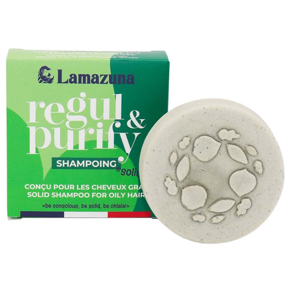 Lamazuna Haarshampoo Festes Shampoo - regul & purifiy, fettiges Haar 70g