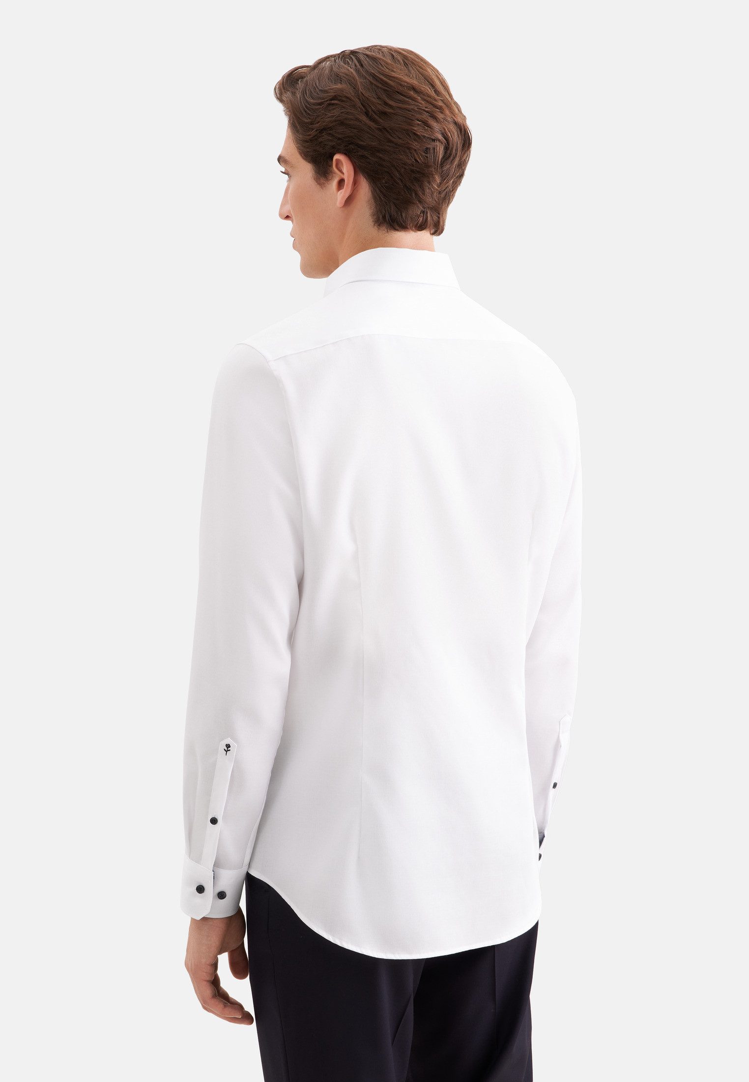seidensticker Businesshemd Schwarze Rose Slim 1/1 Button-Down-Kragen Uni – Bild 2 von 5