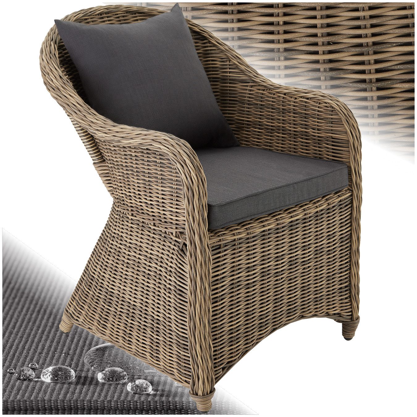 tectake Rattanstuhl Rattansessel (Set, 1 St), günstig online kaufen