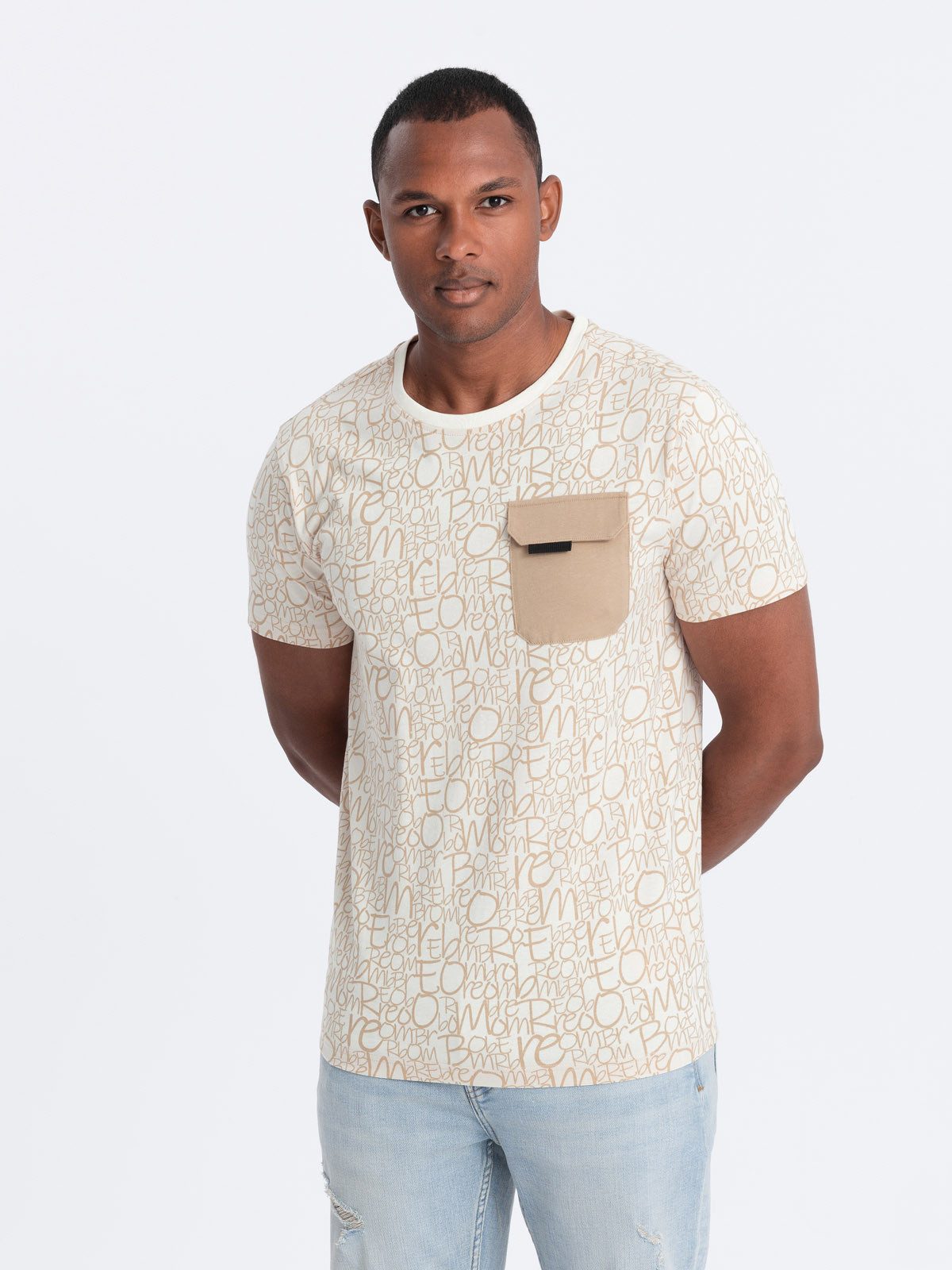 OMBRE Print-Shirt Baumwoll-T-Shirt für Herren mit günstig online kaufen