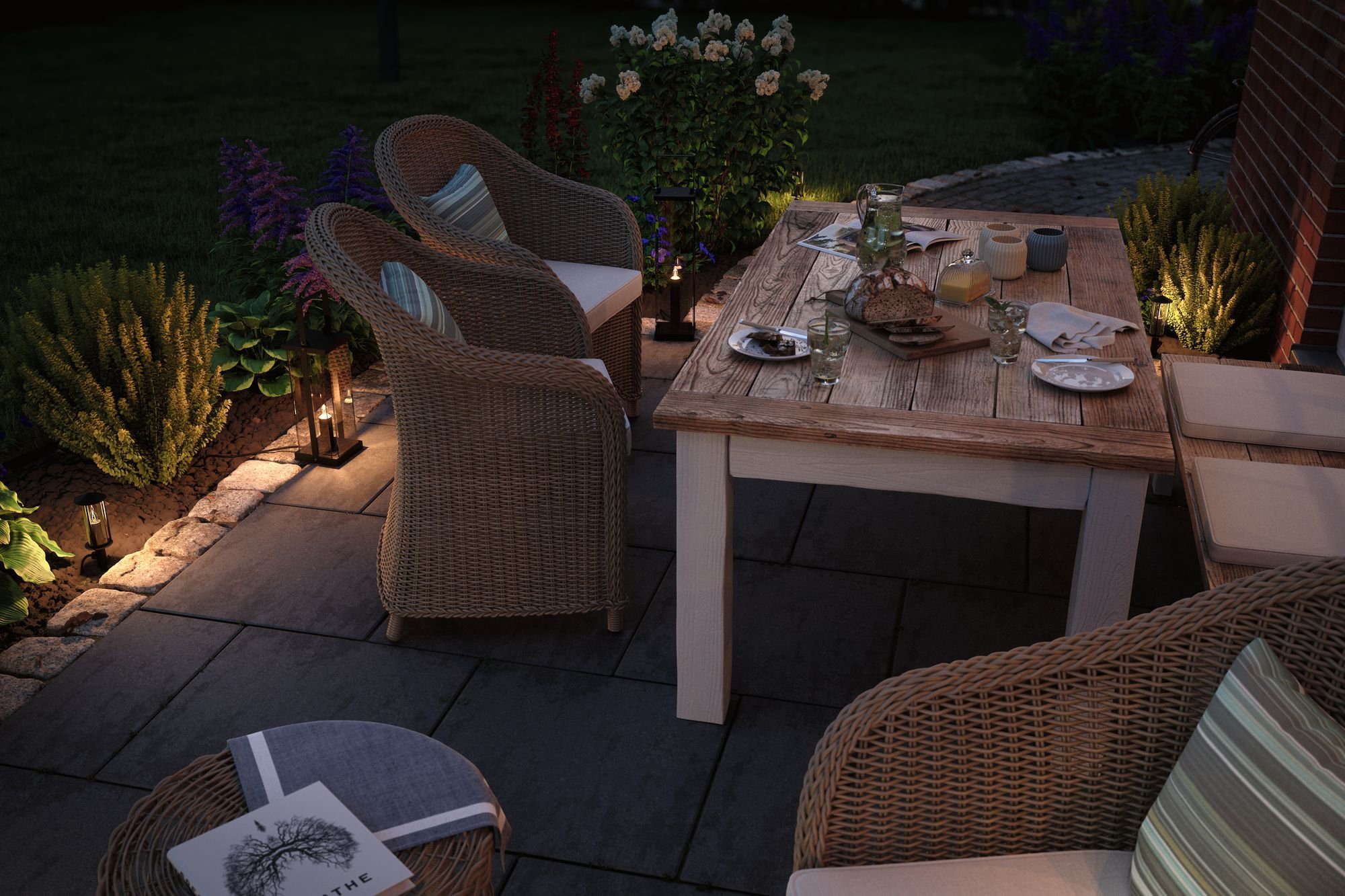 Paulmann LED Gartenleuchte Plug&Shine, Leuchtmittel wechselbar, Extra-Warmweiß, E14, IP44, 24V, E14, 1900K Anthrazit