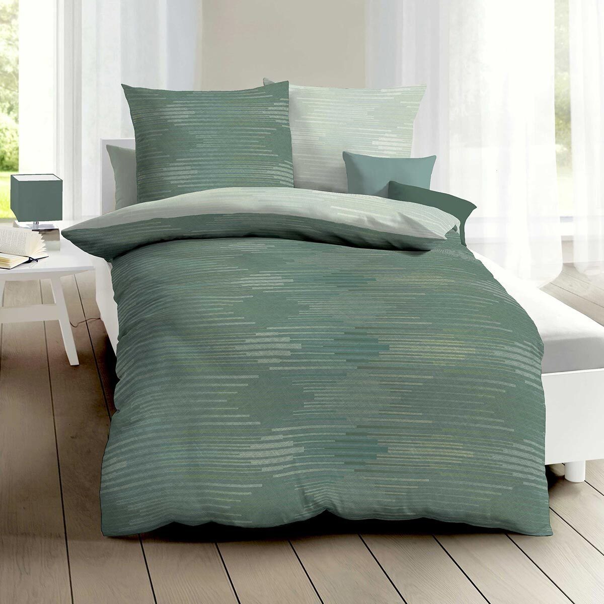 TRAUMSCHLAF Bettwäsche Ikat, Biber, 3 teilig, günstig online kaufen