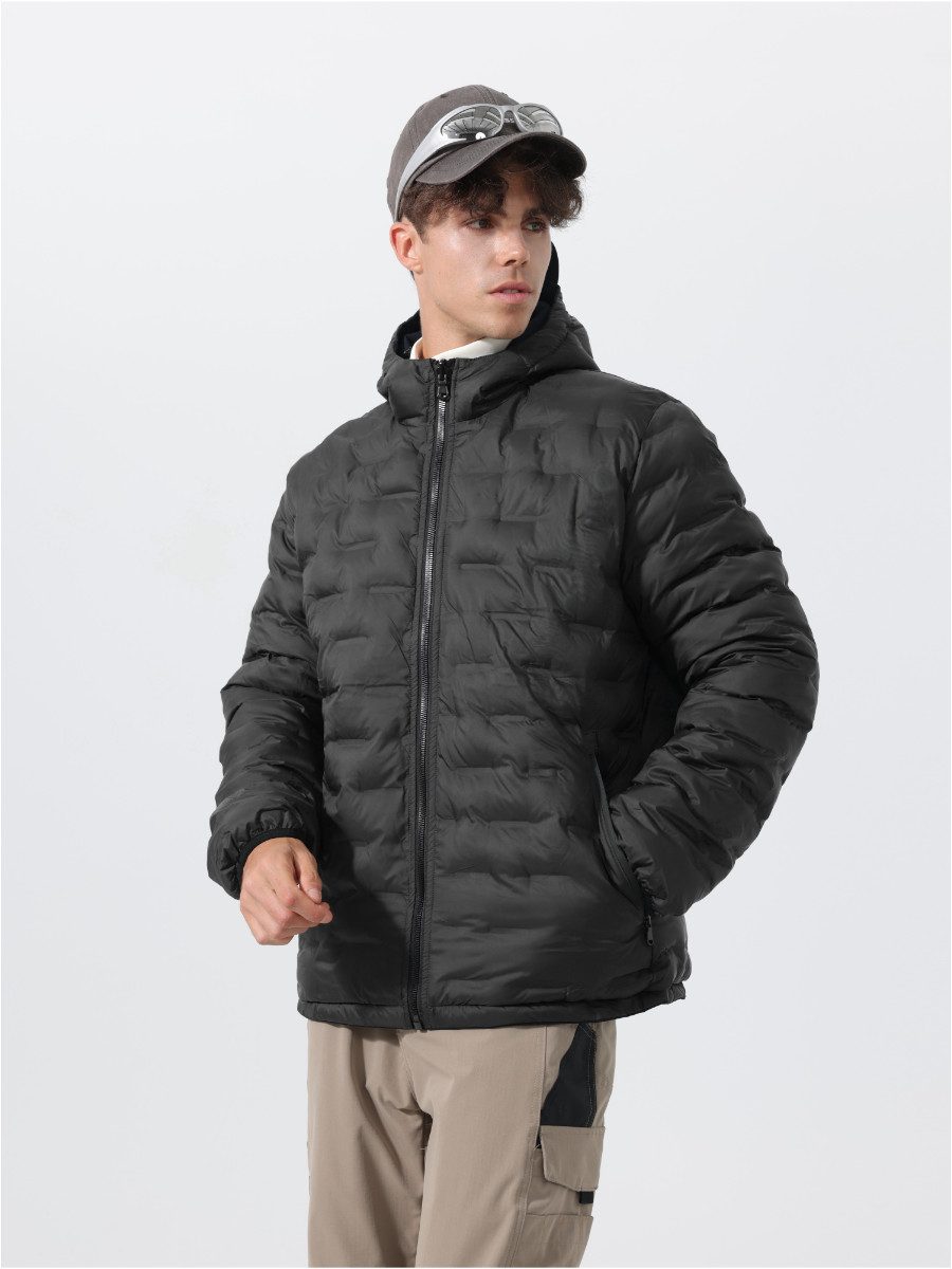 YOUTHUP Winterjacke Herren doppelseitige Übergangsjacke winddichte Steppjacke