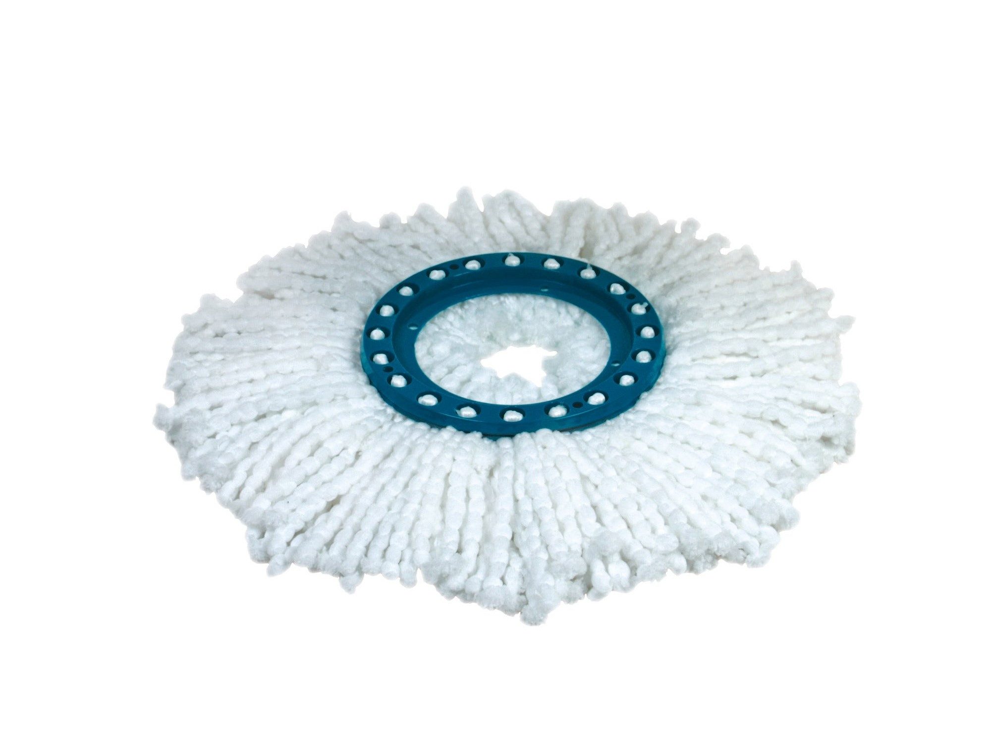 Leifheit Ersatzkopf fuer CLEAN TWIST Disc Mop aus Mikrofaser Moppaufsatz (100 Prozent Polyester)
