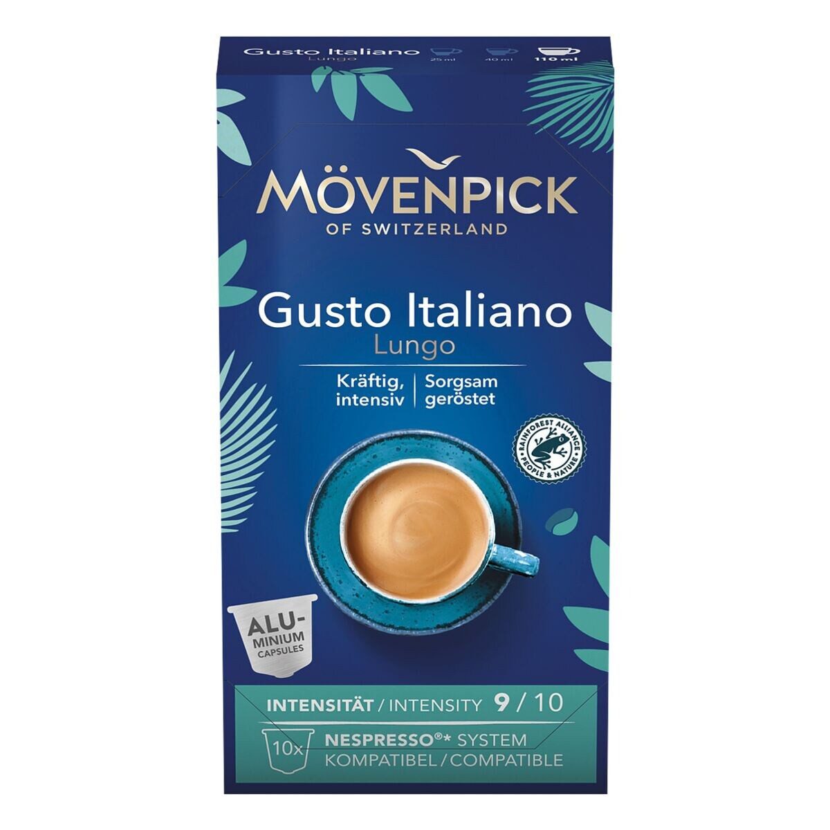 Mövenpick Kaffee Gusto Italiano Lungo, 10 Kapseln