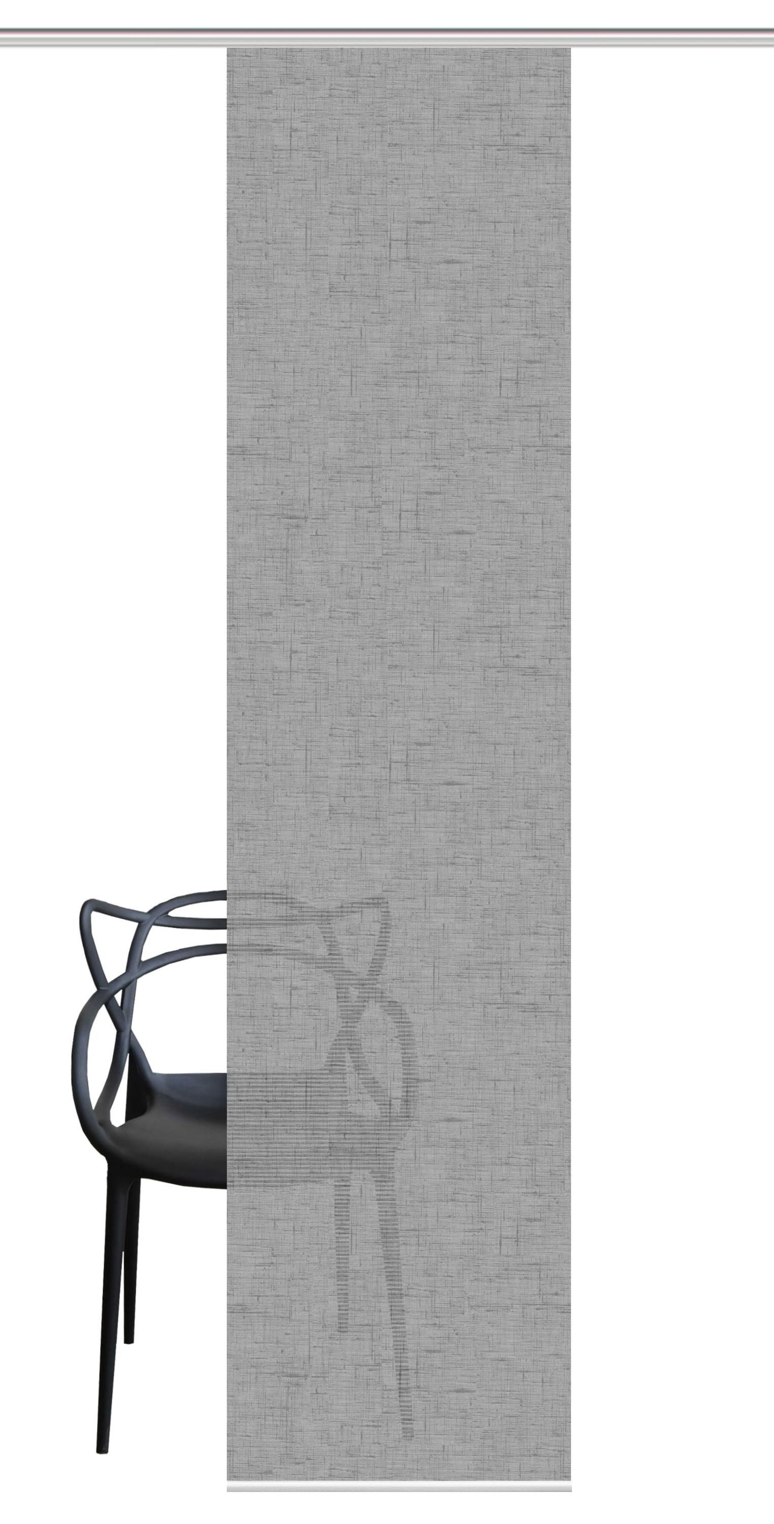 Vision S Schiebegardine 084827 PIVE Schiebegardine, halbtransparent, Bambusoptik, 260x60 cm (1 St), Paneelwagen, transparent, 100% Polyester