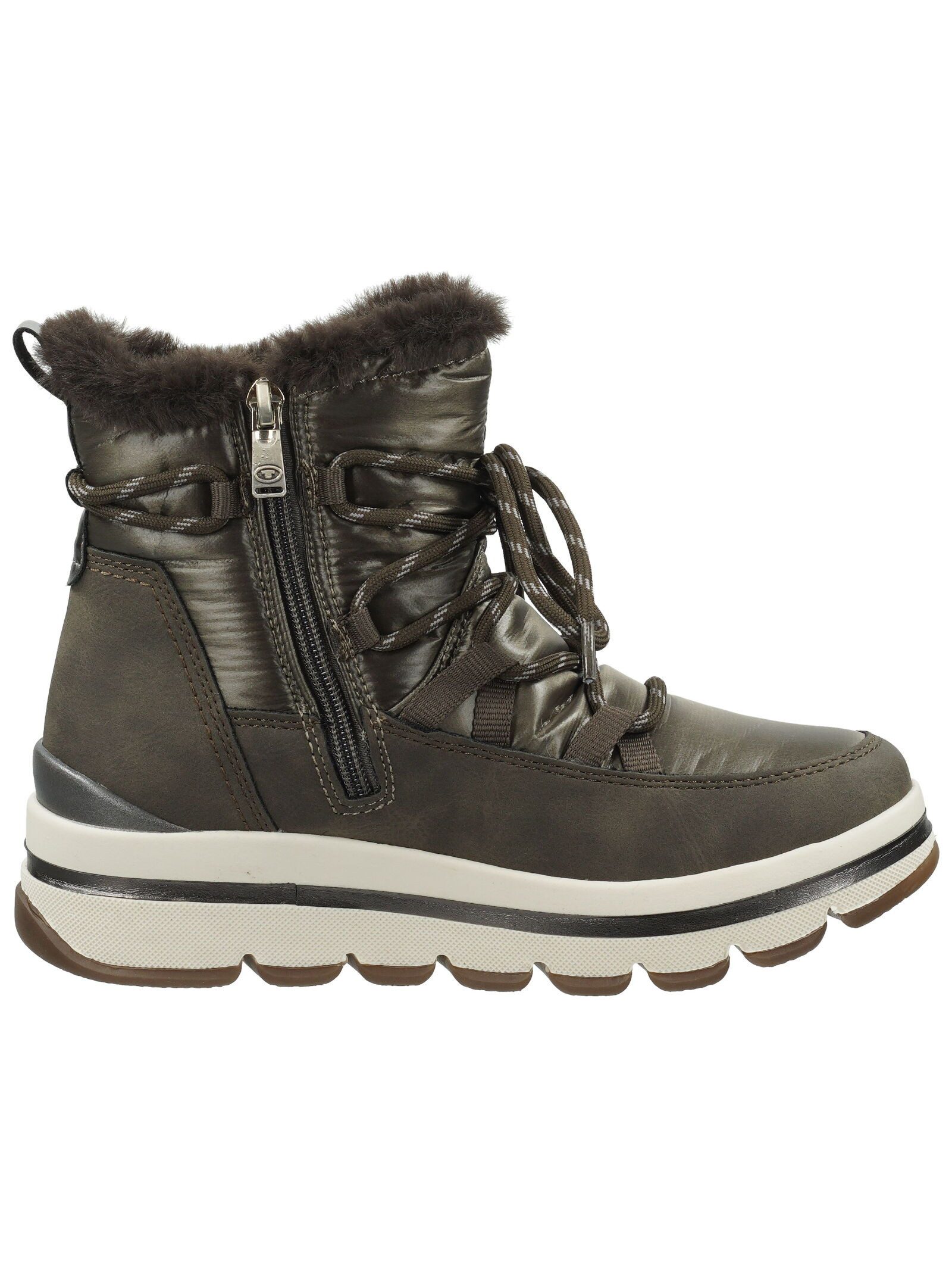TOM TAILOR Stiefelette Lederimitat/Textil . Schnürstiefelette