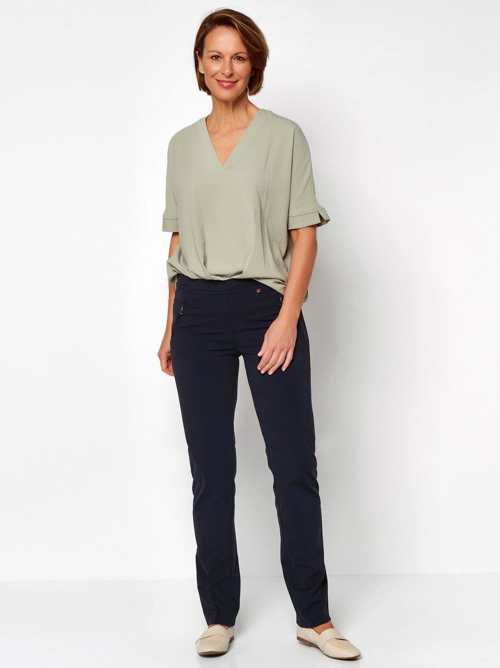 Relaxed by TONI Stretch-Hose Alice Slim mit Zippertaschen