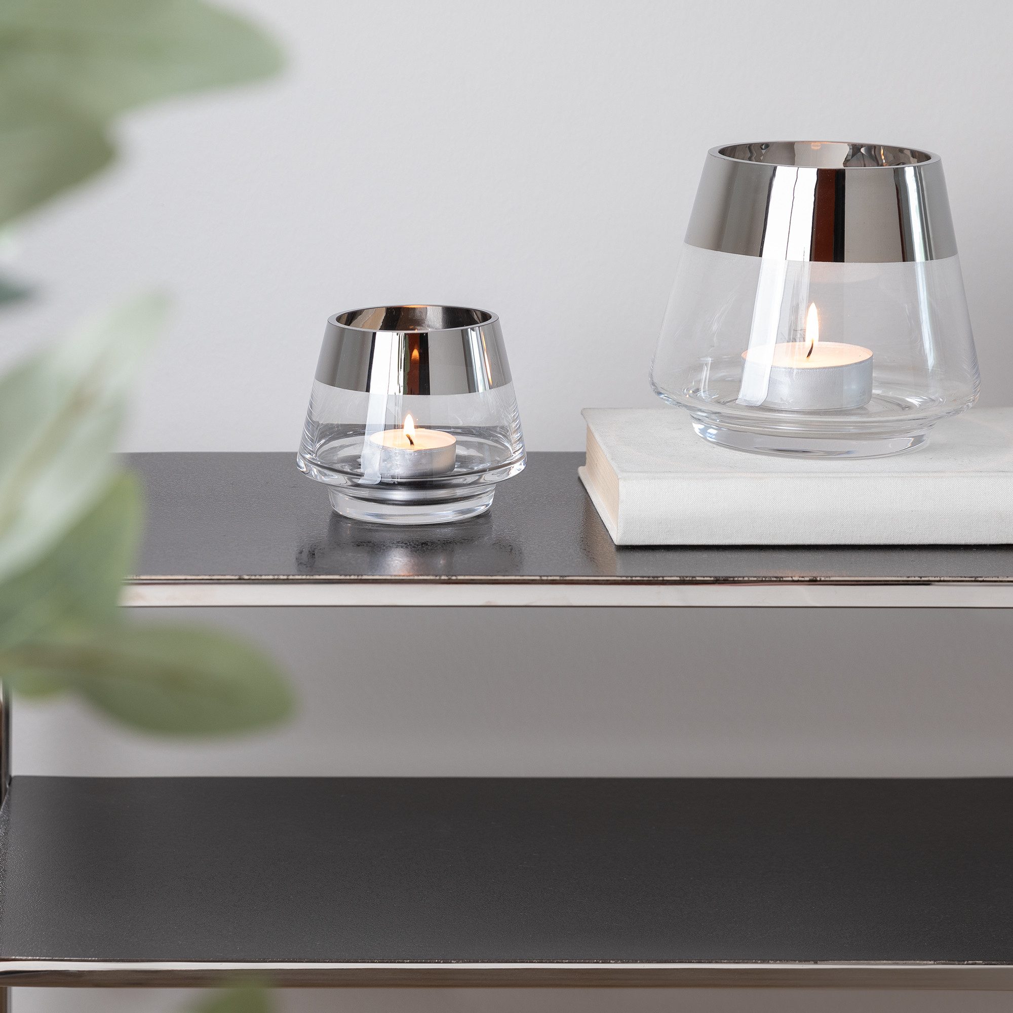 Fink Teelichthalter JONA - 2er Set Teelichthalter aus Glas in Transparent/S günstig online kaufen