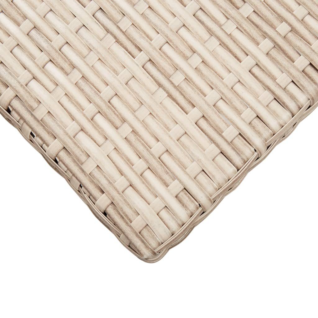 Poly x 110 60 vidaXL 67 Gartentisch Beige Gartentisch Rattan cm (1-St) x