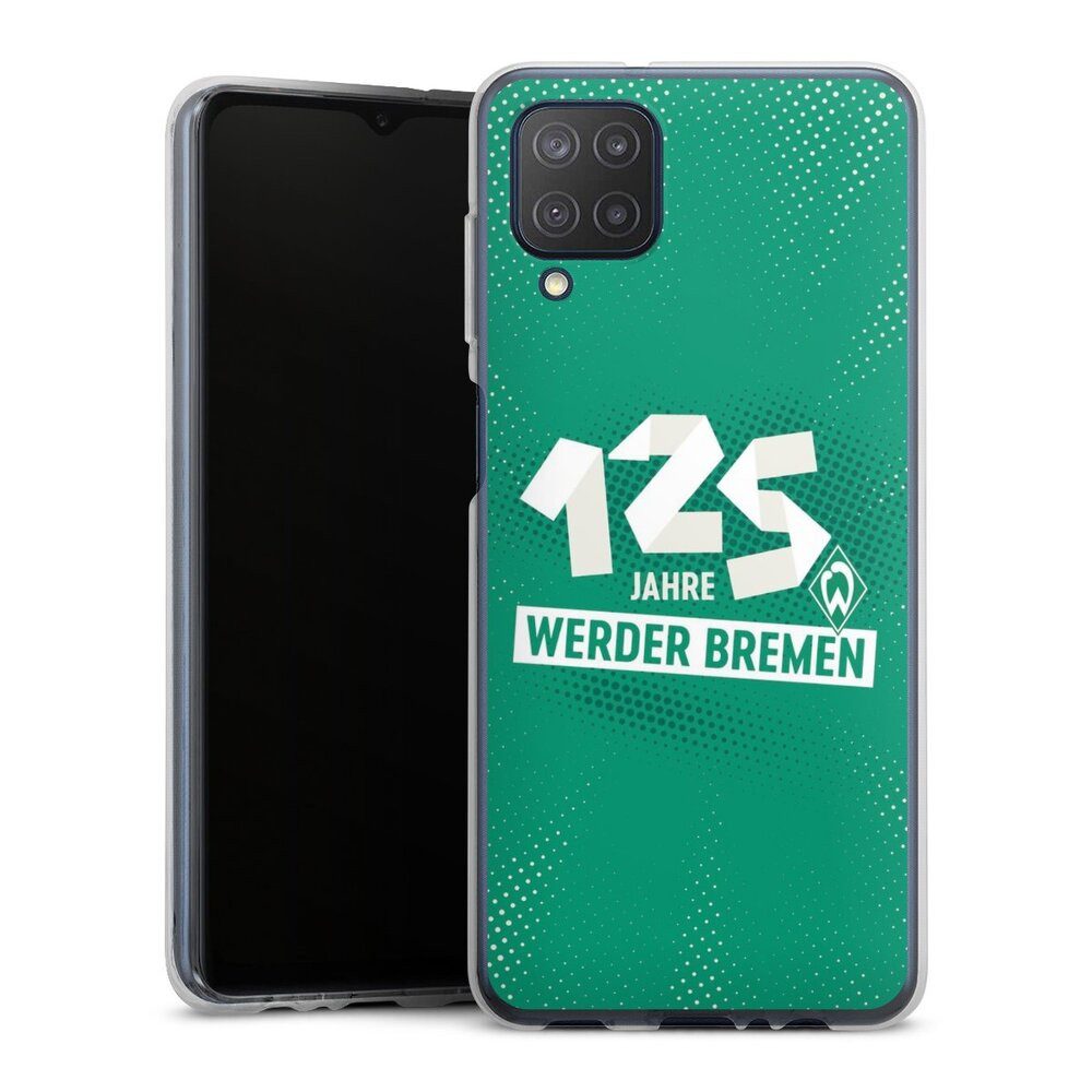 DeinDesign Handyhülle 125 Jahre Werder Bremen Offizielles Lizenzprodukt, Samsung Galaxy M12 Silikon Hülle Bumper Case Handy Schutzhülle