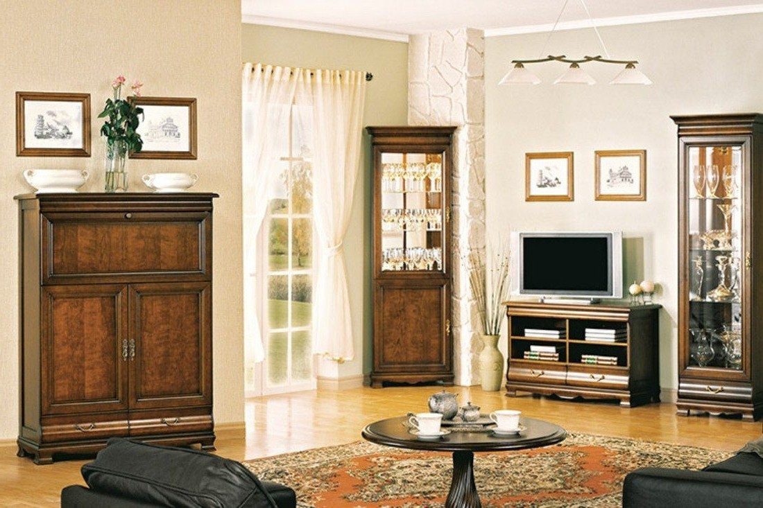 Xlmoebel Kombikommode Klassische Kommode im Landhausstil mit vier Schubladen, Braun (Kombikommode, 1 St., Kombikommode), Hergestellt in Europa