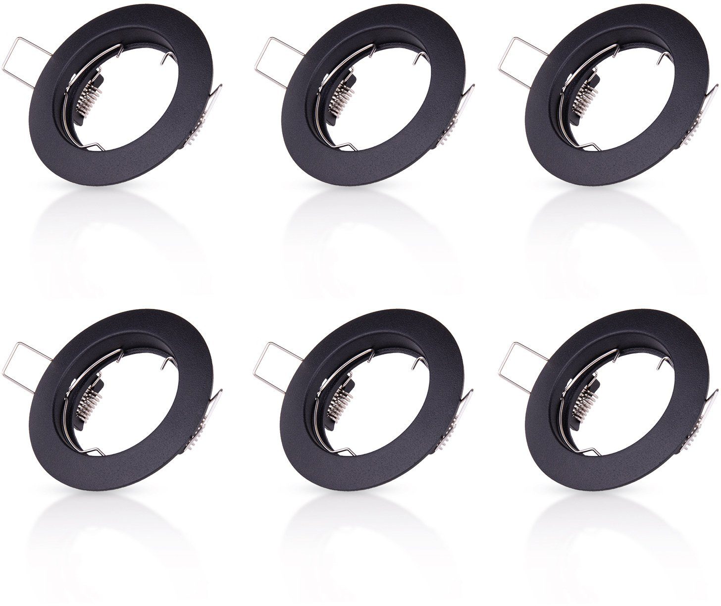 Paco Home Einbauleuchte Klara, ohne Leuchtmittel, Einbaustrahler Strahler Spotlight Unterbauleuchte Flach 6er Set GU10