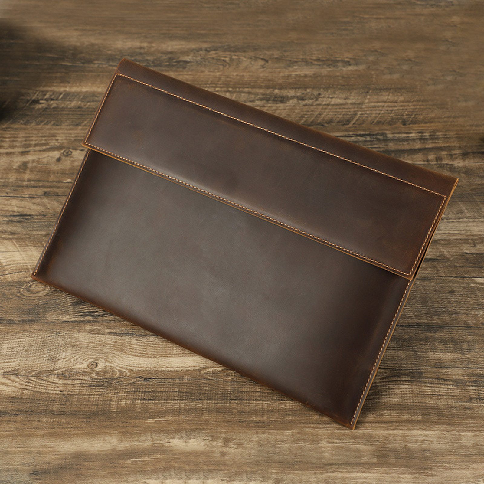 YUBRO-STUDIO Laptoptasche Für MacBook Air 15 Zoll Echtes Leder Hülle Laptop günstig online kaufen