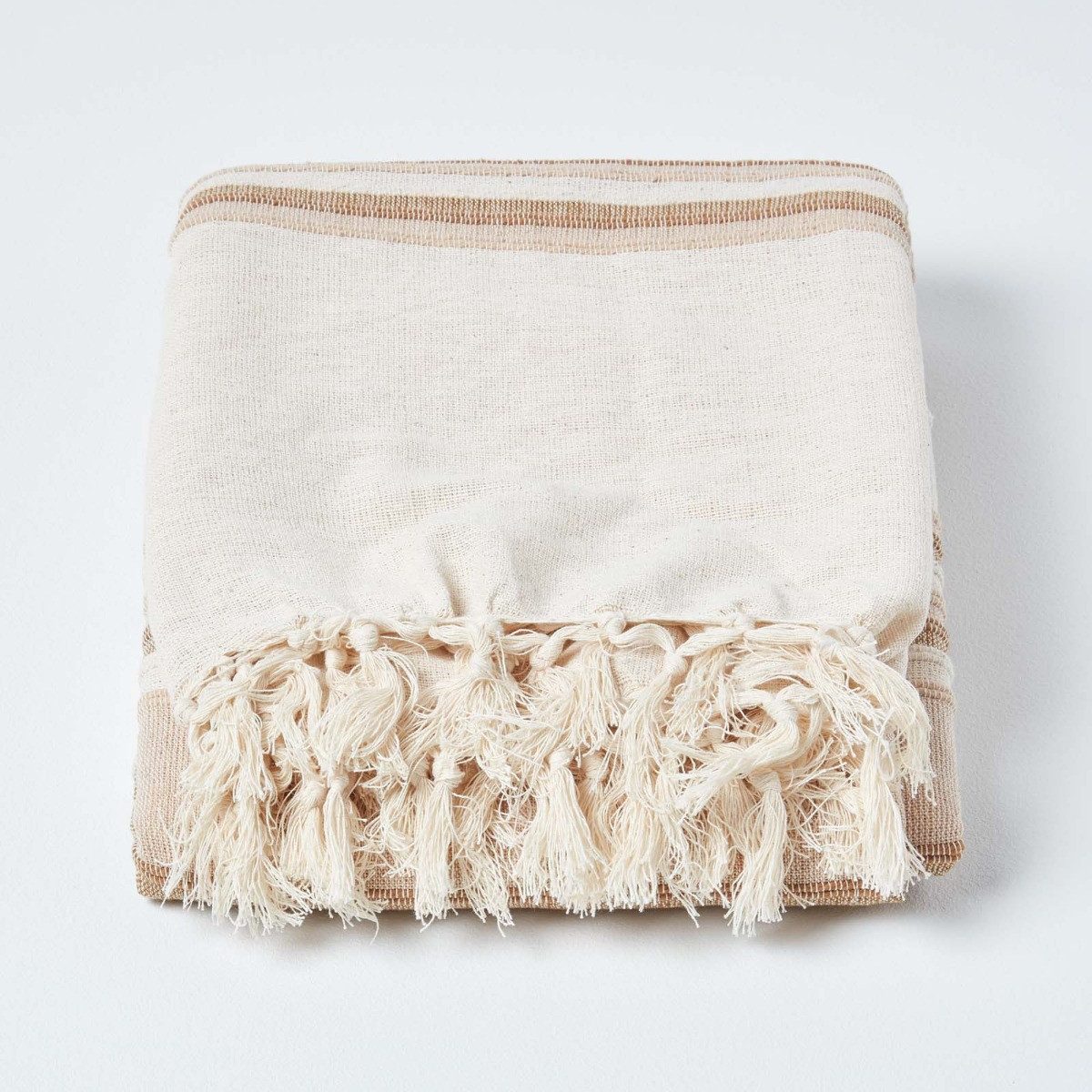 Plaid Tagesdecke Morocco beige gestreift, 150 günstig online kaufen