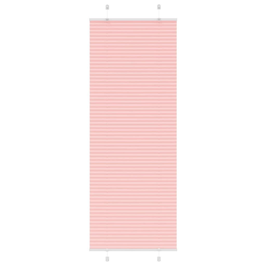 vidaXL Jalousie Plissee Rosa 70x200 cm Stoffbreite 69,4 cm Polyester