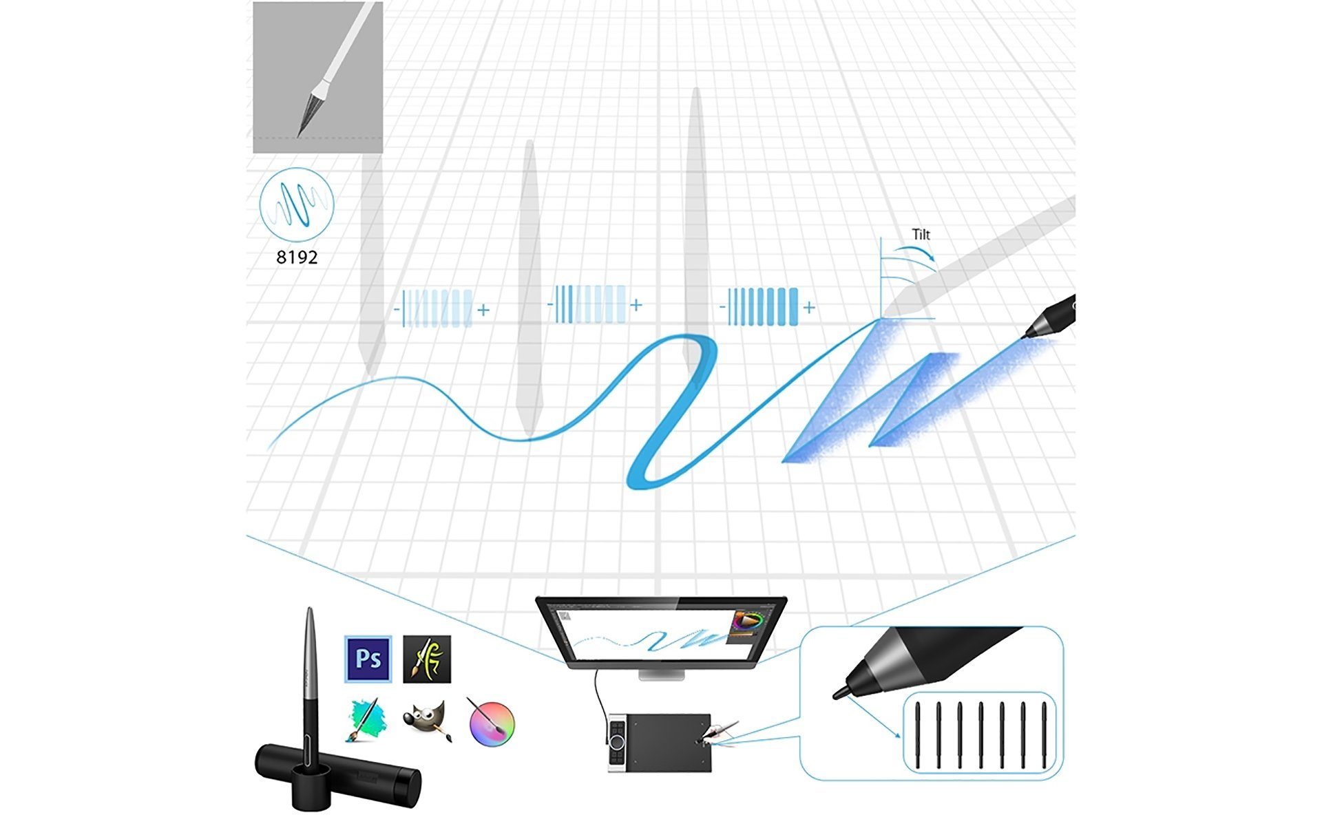 XP-PEN XP-PEN Deco Pro M Grafiktablett Grafiktablett (12)