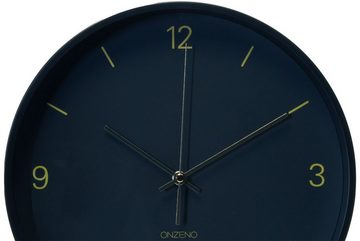 ONZENO Wanduhr THE SHIMMERING. 30x30x4.5 cm (handgefertigte Design-Uhr)