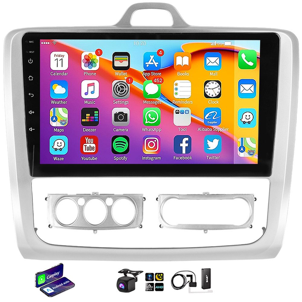 Für Ford Focus MK2 MK II 2004-2011 Android 14 Carplay GPS Navi WIFI BT Autoradio