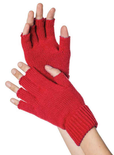 Metamorph Kostüm Fingerlose Strickhandschuhe rot, Mit Fingerspitzengefühl für 80er Jahre Outfits - oder dem Alltag in
