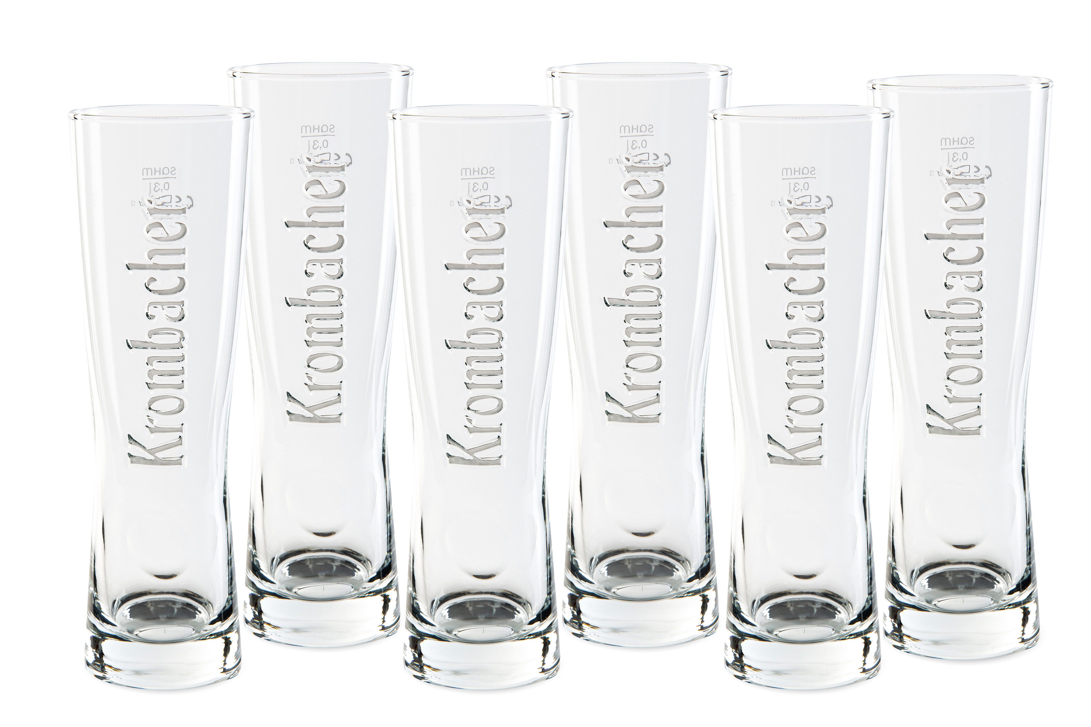Krombacher Bierglas 6x Krombacher Star Cup 0,3l, 6-tlg.