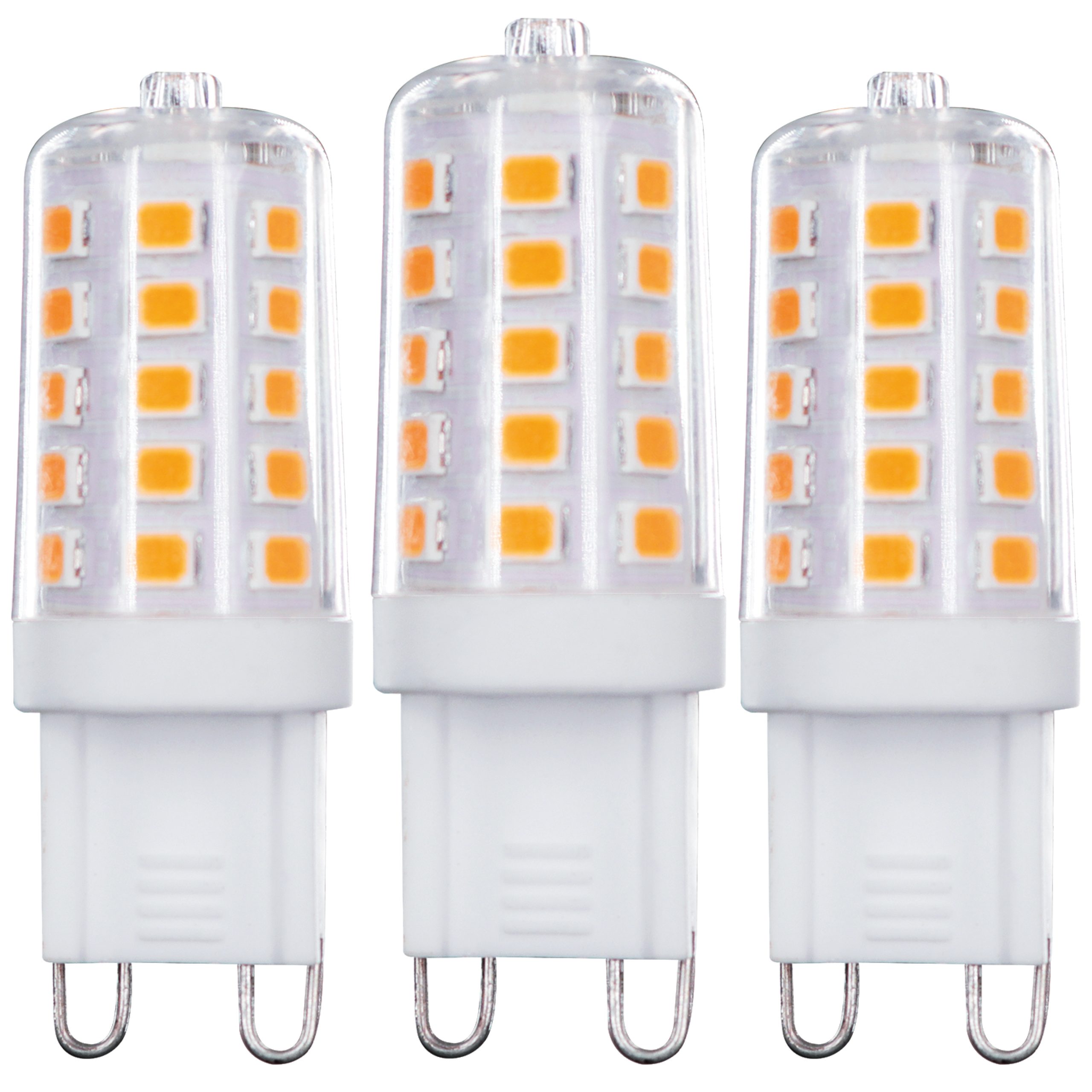 proventa LED-Leuchtmittel LED Kapsel, G9, G9 dimmbar 3.5W warmweiß Klar 3-Pack