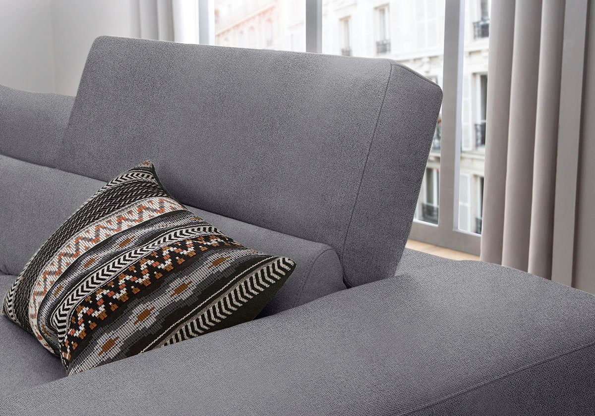 W.SCHILLIG Ecksofa piedroo, Designsofa mit tollem Sitzkomfort, L-Form, Kopfteilverstellung, wahlweise mit Sitztiefenverstellung, Breite 303cm