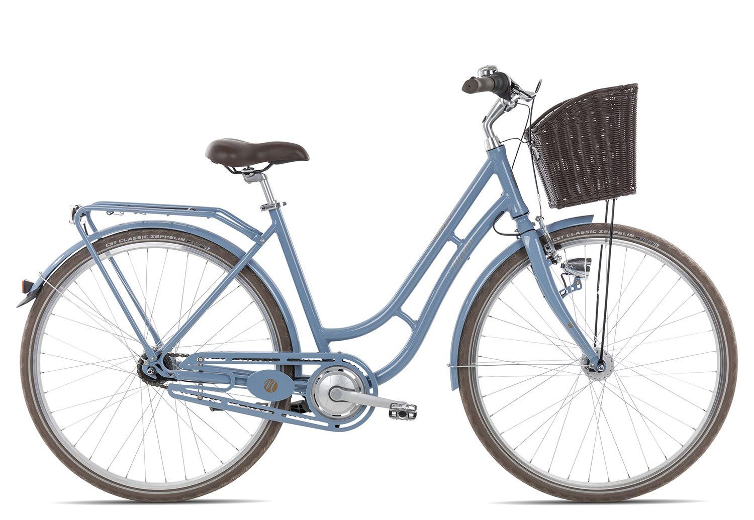 Maxim Cityrad Anno 1902 Wave, 7 Gang Shimano Nexus 7 Rücktritt Schaltwerk, Damenrad Citybike Tiefeinstieg 28 Zoll blau