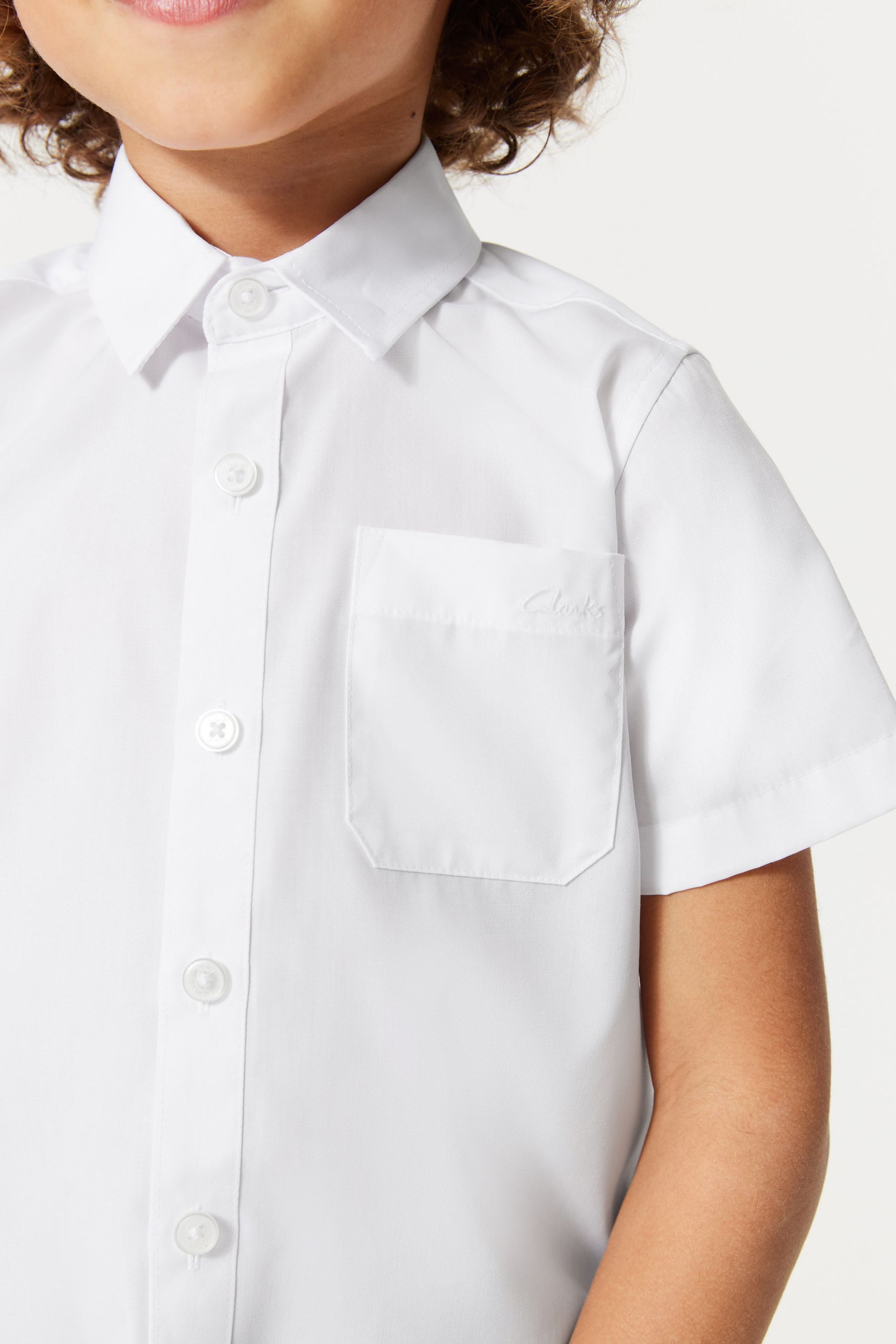 Clarks Kurzarmhemd Clarks Schulhemden Jungen 2er-Pack – Kurzarm (2-tlg)