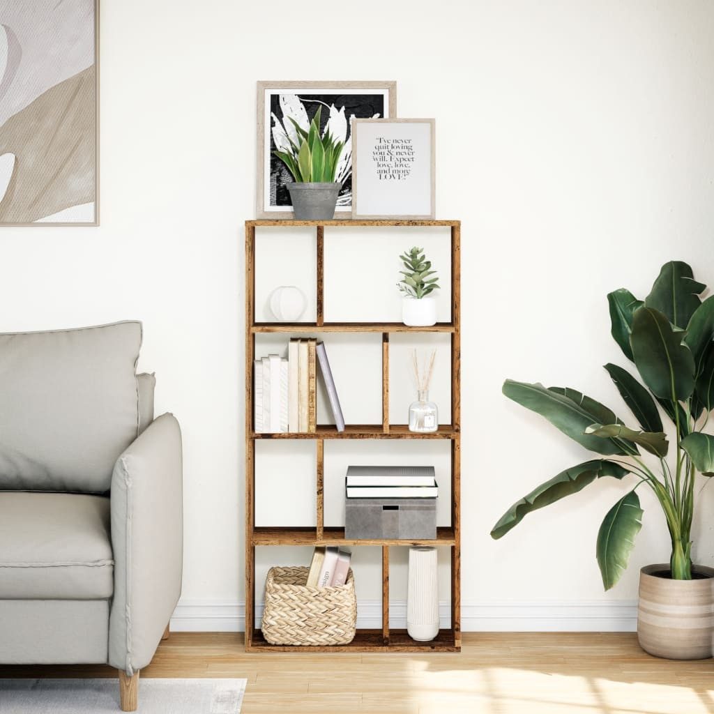 vidaXL Bücherregal Bücherregal Altholz-Optik 60x20x120 cm günstig online kaufen
