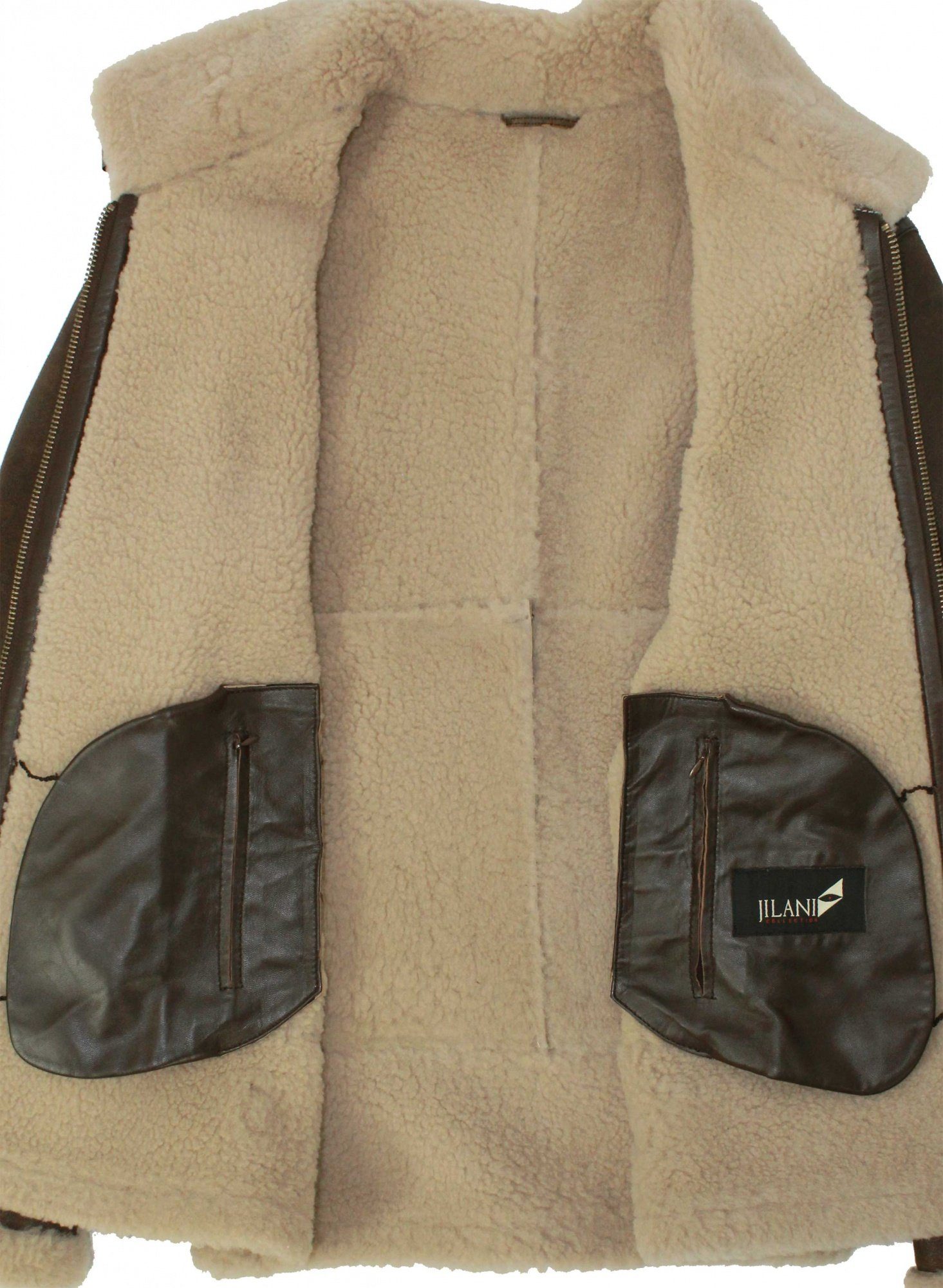 Jilani Lederjacke Jilani - Herren Lammfelljacke Lederjacke braun-beige günstig online kaufen