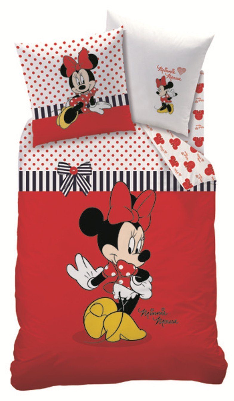 Bettwäsche Kinderbettwäsche x Disney Mouse Minnie / 200 Flanell 135 cm 80 cm, x Disney 80