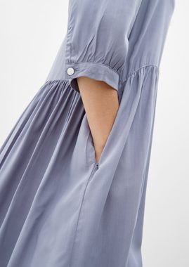 QS Minikleid Viskose-Kleid mit modischer Raffung Raffung