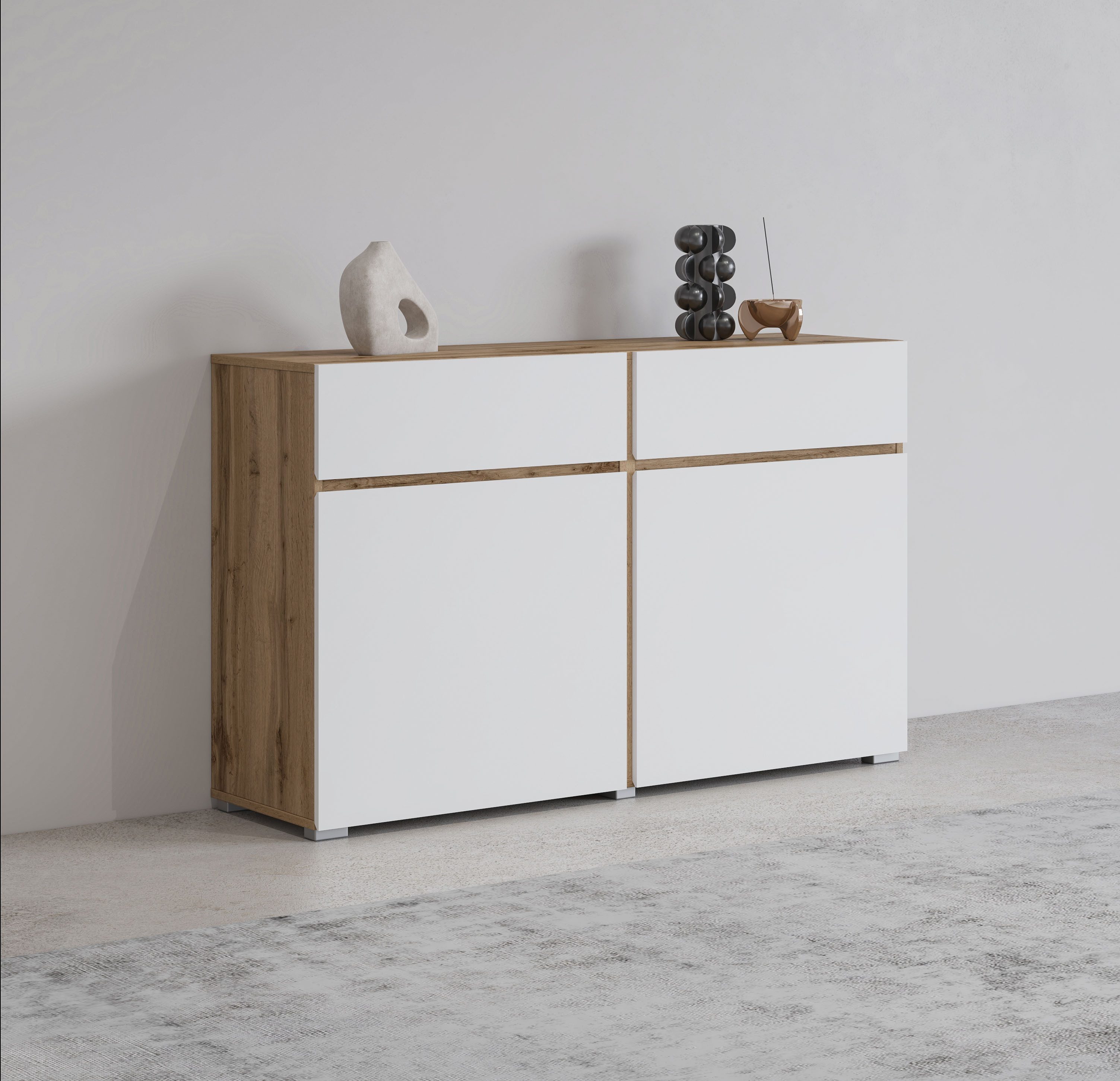 INOSIGN Sideboard Cross,Breite 119,5 cm, moderne grifflose Kommode,2 Türen/ günstig online kaufen