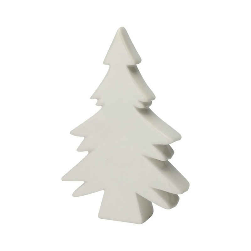 HTI-Living Weihnachtsfigur Tanne 14 cm Porzellan (Stück, 1 St., 1 Tanne), Weihnachtsbaum weißer Baum