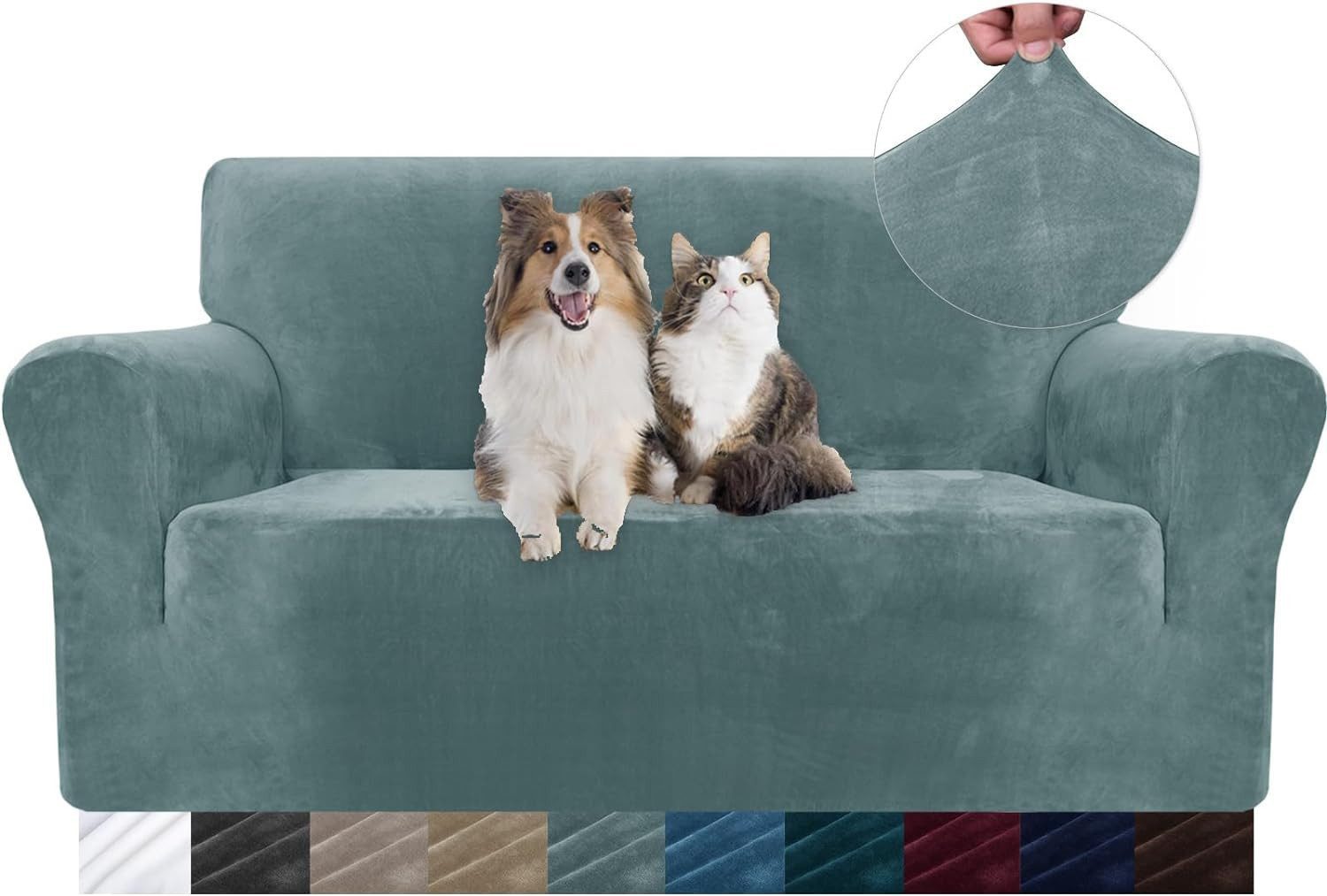 Minicloss Sofahusse 1/2/3/4 Sitzer Sofabezug, Modern Sofaüberwurf Elastische Couchbezug, waschbarer, mit Armlehne, Protector für Hunde Haustiere