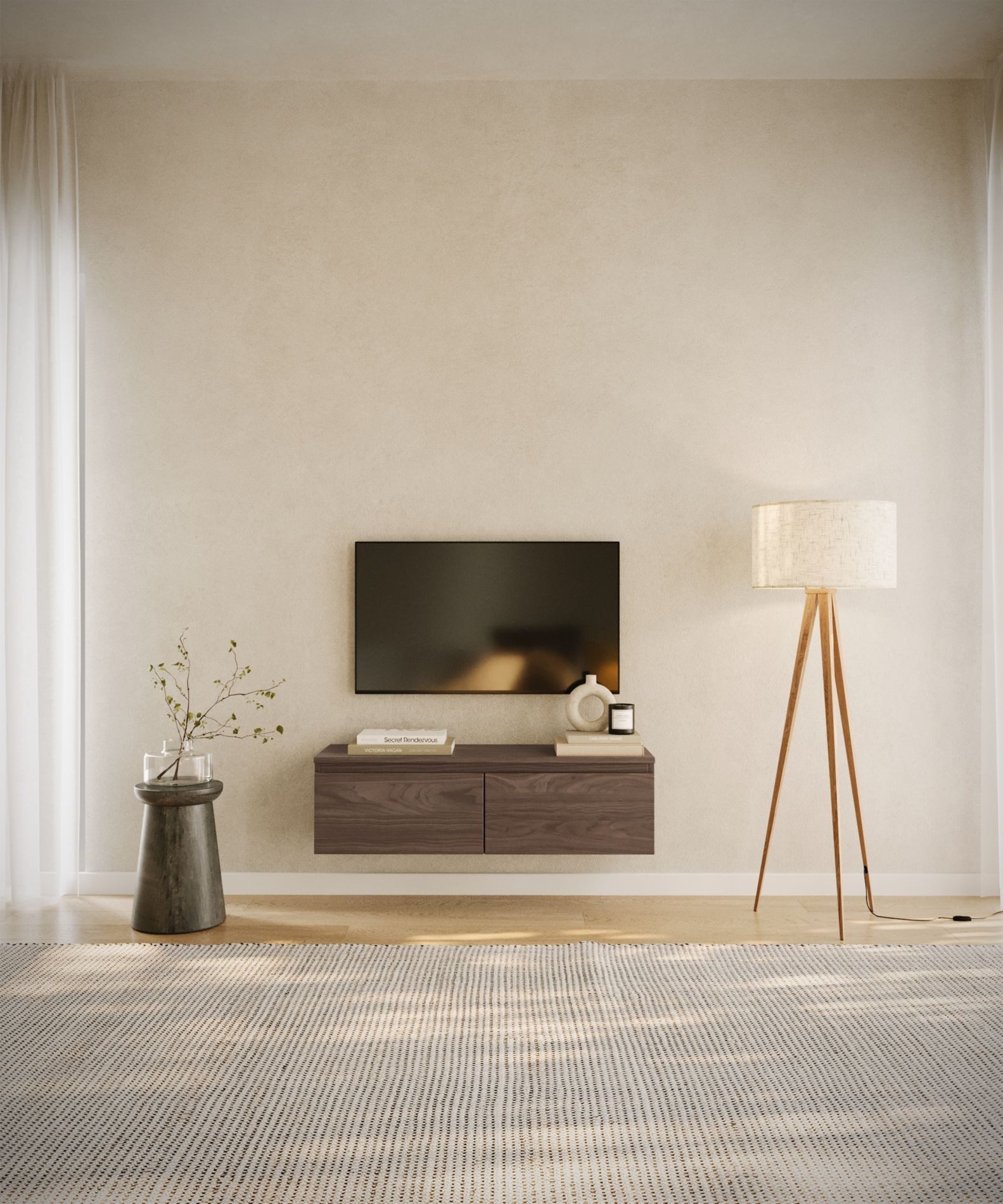 Selsey TV-Schrank BEMMI Hängendes TV-Möbel mit Klappenfächern, 4 Breiten, m günstig online kaufen