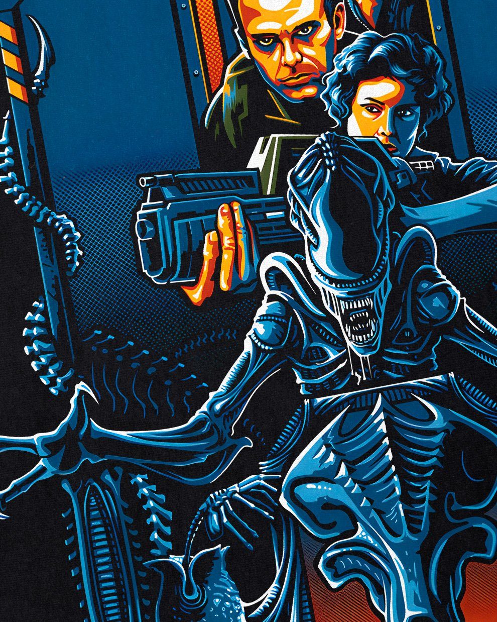 Herren style3 alien scott ridley Print-Shirt the predator T-Shirt xenomorph Beware Aliens