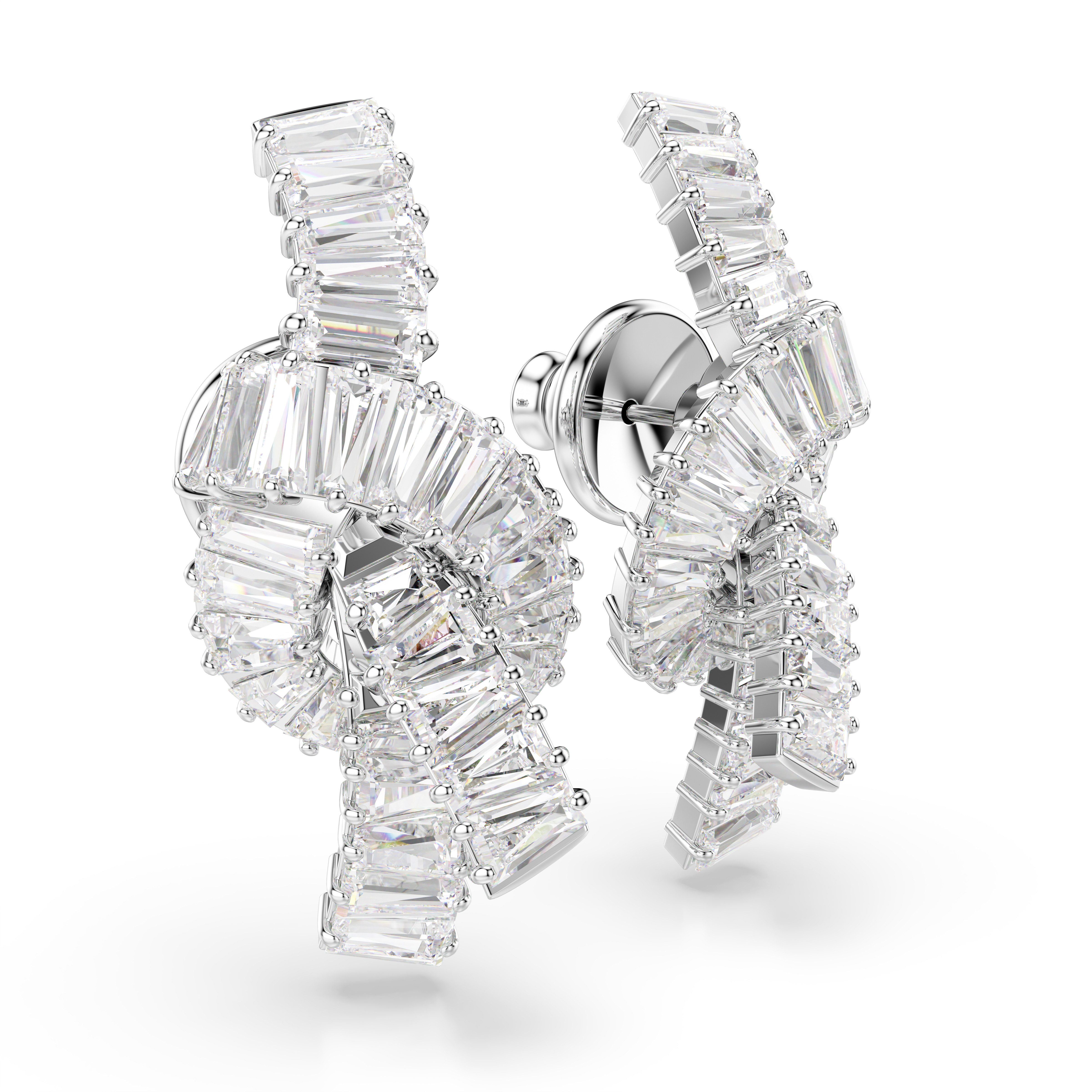 Swarovski Paar Ohrstecker Schmuck Geschenk Matrix Ohrringe, mit Swarovski® Kristall, Swarovski® Zirkonia (synth)